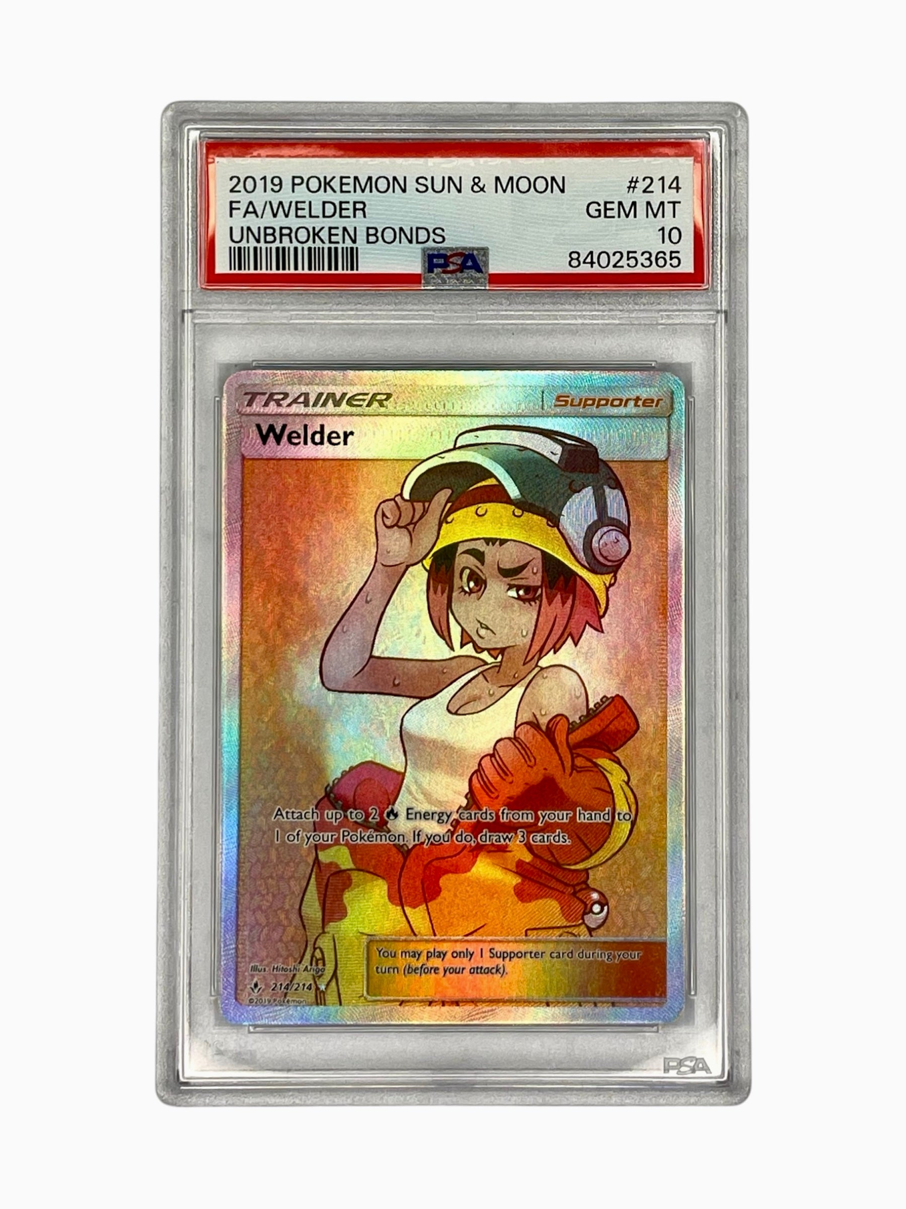 Pokemon Welder (Full Art) - Sun & Moon - Unbroken Bonds PSA 10