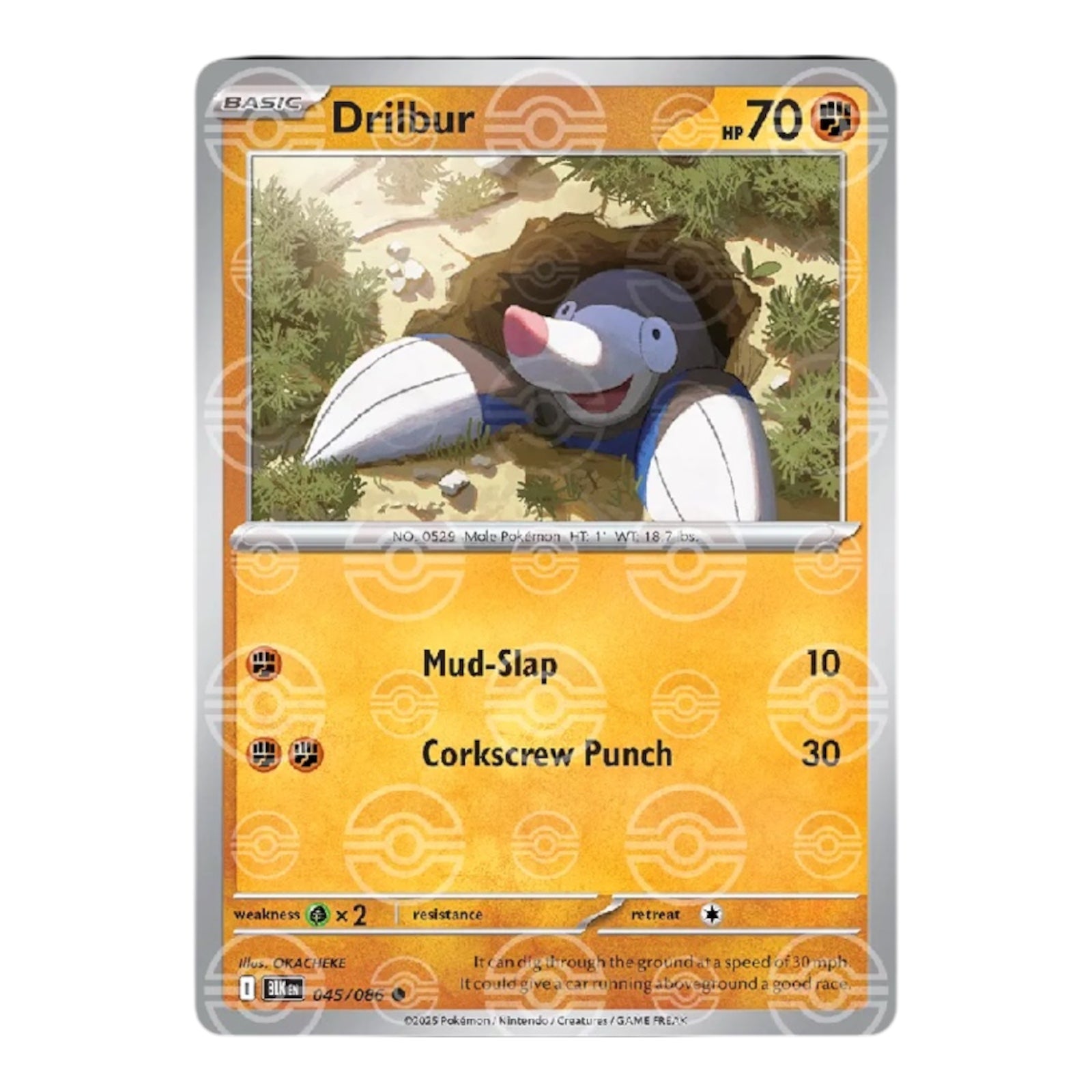 Drilbur 045/086 Poke Ball Pattern