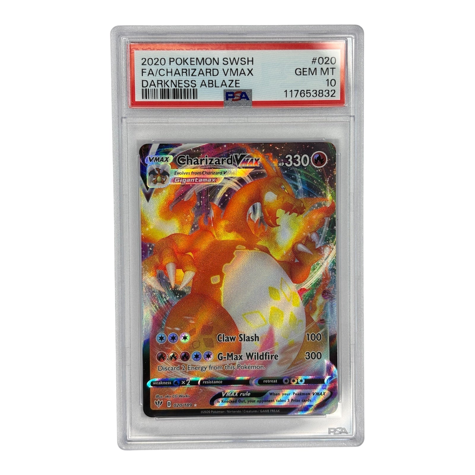 Charizard VMAX Darkness Ablaze Full Art PSA 10