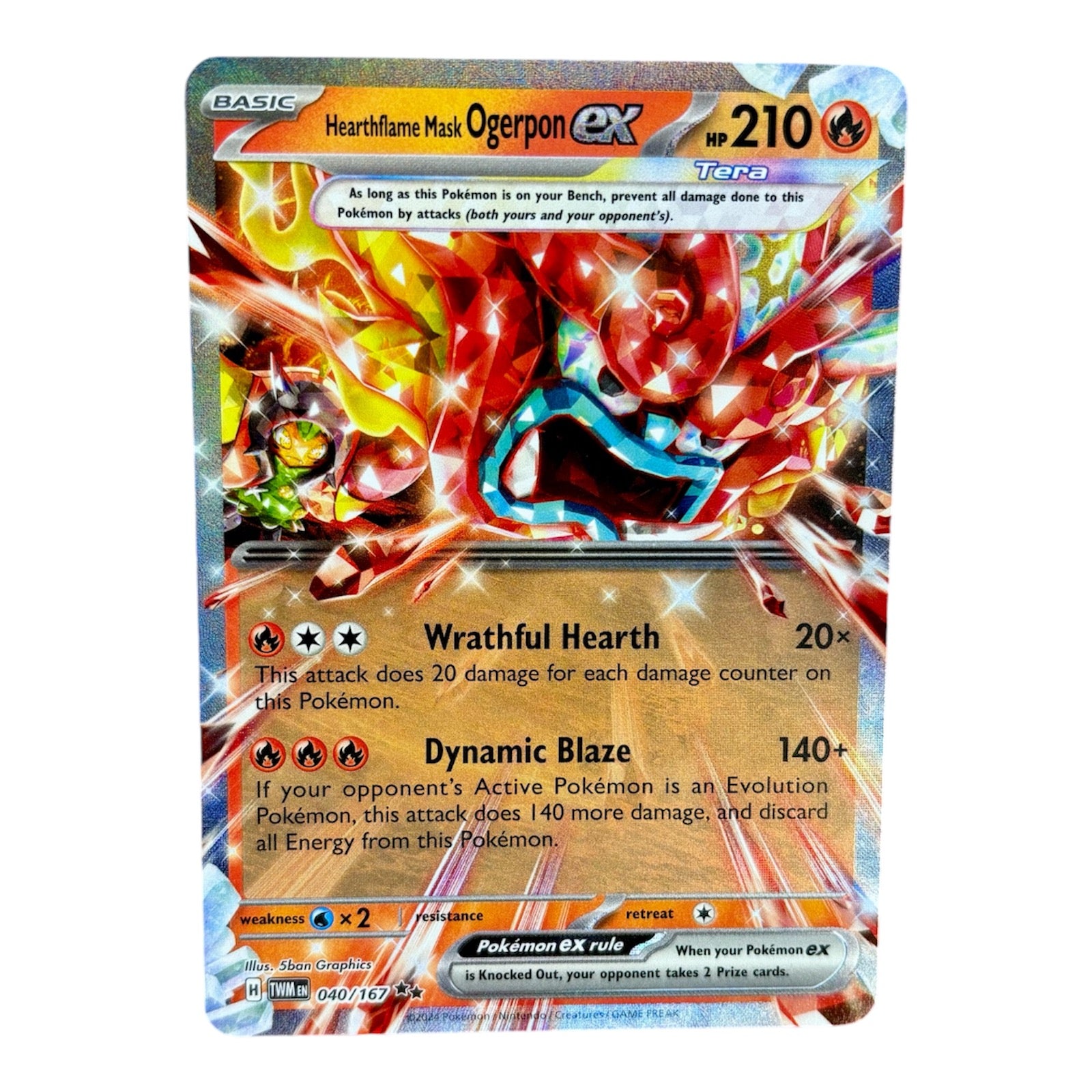 Pokemon Hearthflame Mask Ogerpon ex - 040/167: Twilight Masquerade (NM/M)