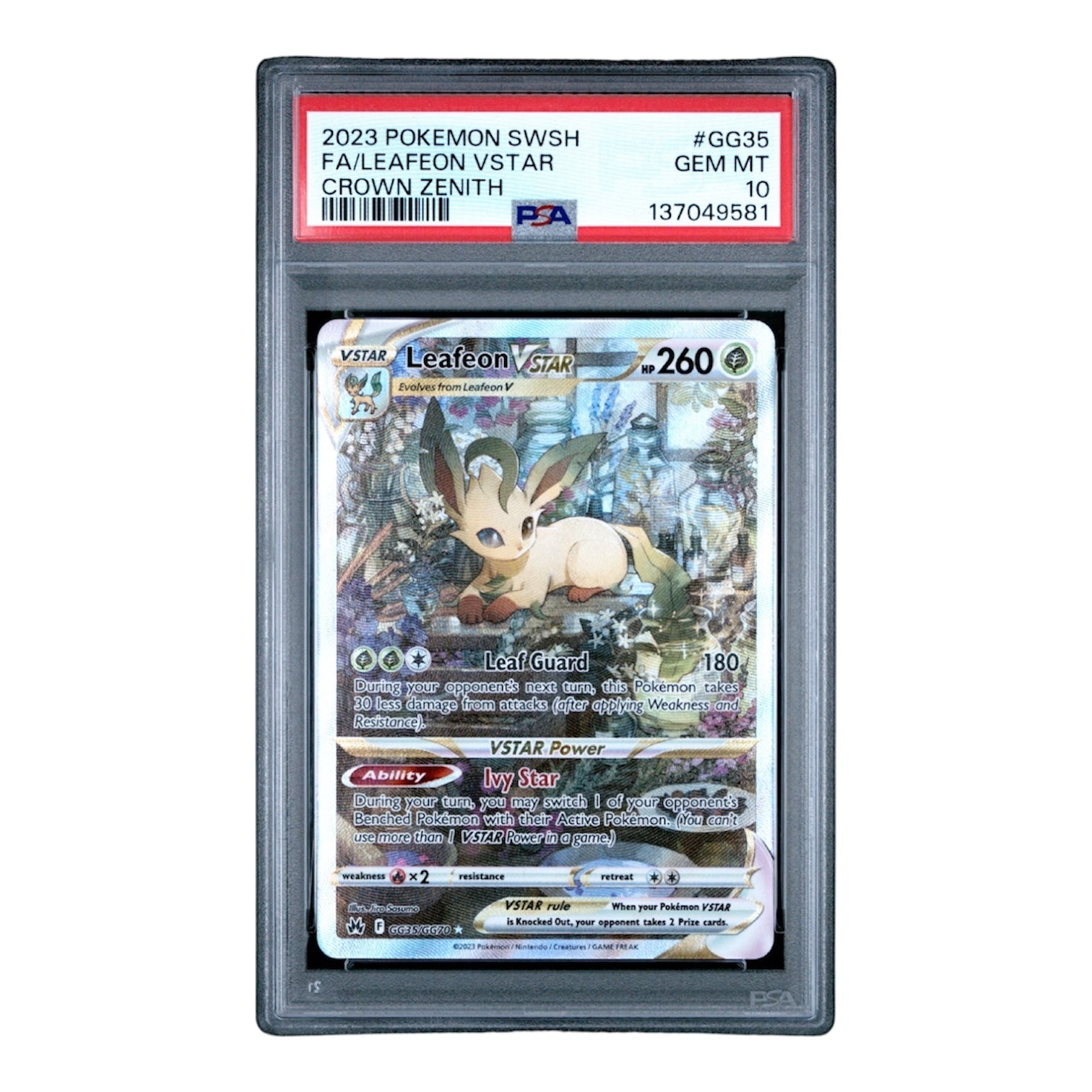 Leafeon VSTAR Crown Zenith PSA 10