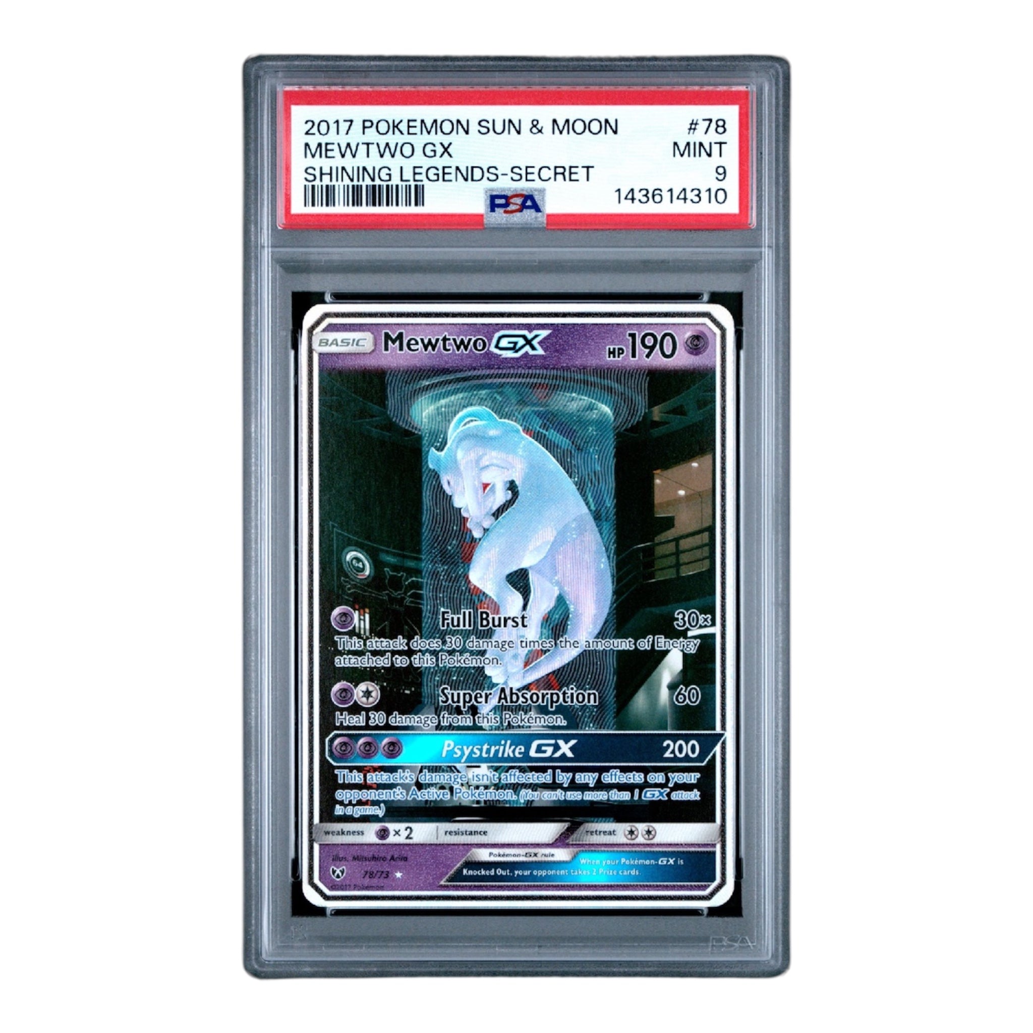 Mewtwo GX Shining Legends PSA 9