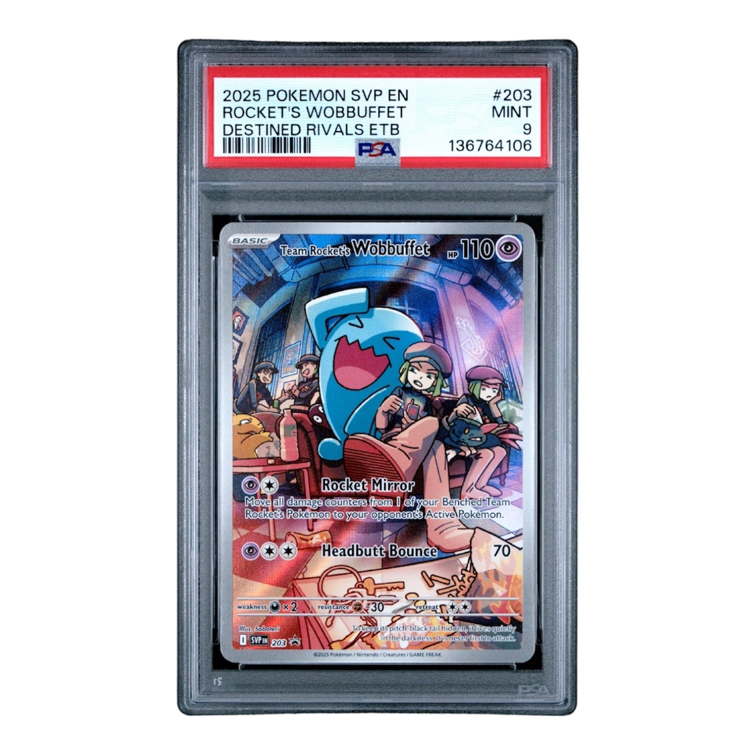 Team Rocket's Wobbuffet PSA 9