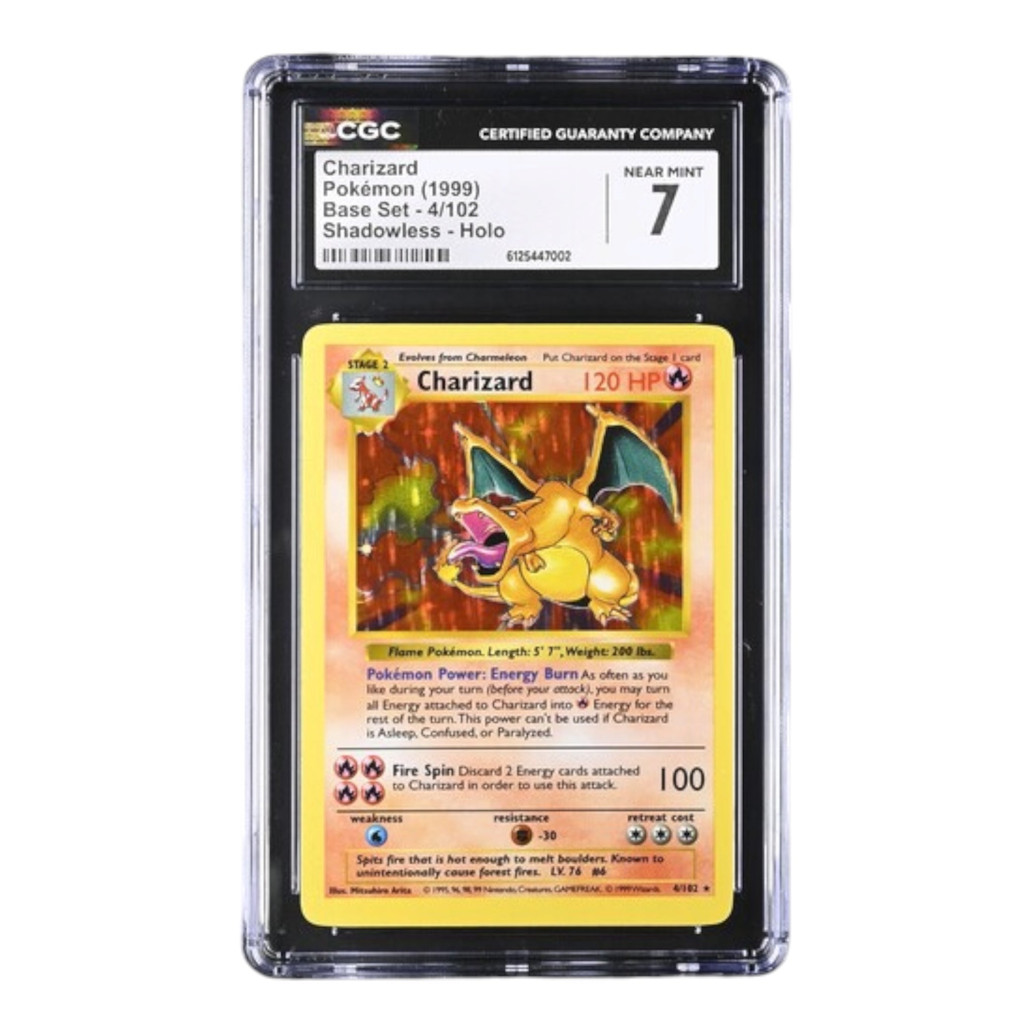 most expensive shadowless pokemon cards Charizard Base Set Shadowless CGC 7 – OV Games LLC