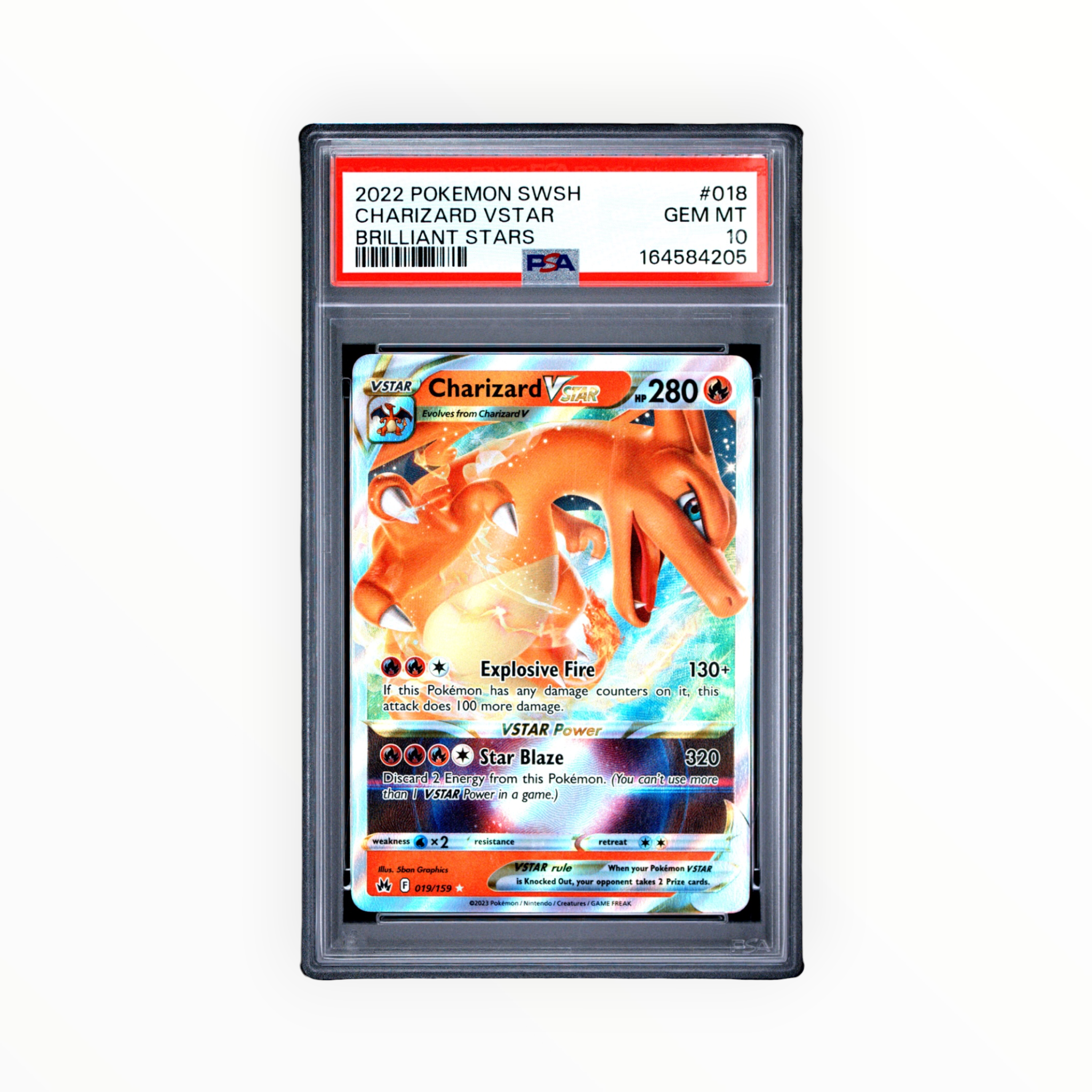 Pokemon Charizard VSTAR #018 2022 Brilliant Stars PSA 10 Gem Mint