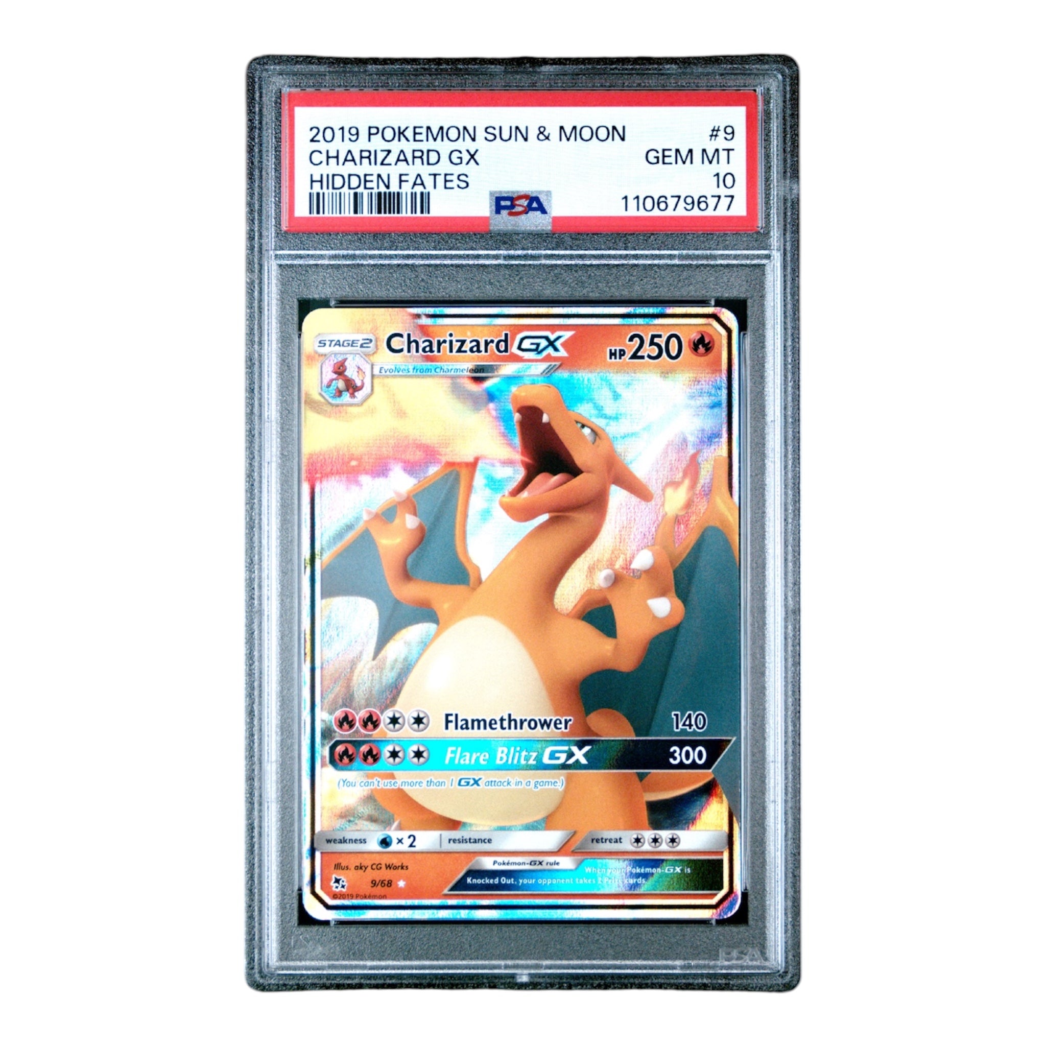 Charizard GX Hidden Fates PSA 10