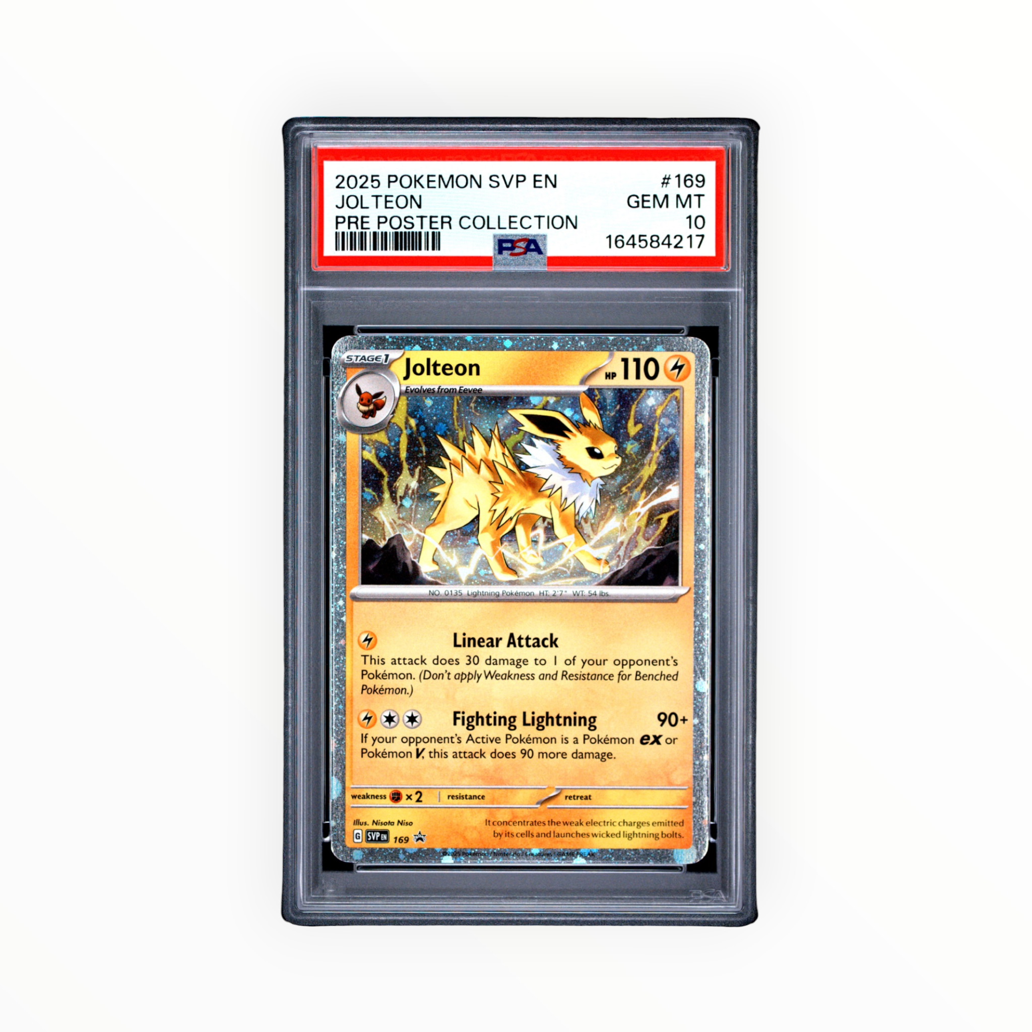 Pokemon Jolteon #169 Black Star Promo Poster Collection PSA 10 Gem Mint