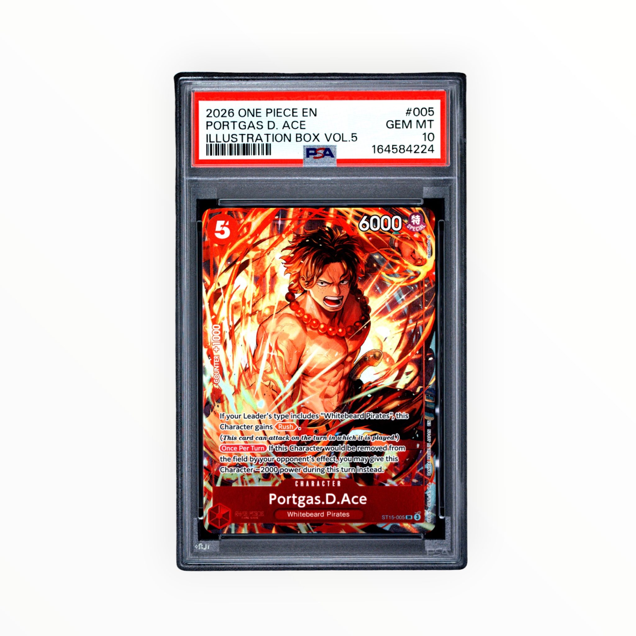 One Piece Portgas D. Ace #005 Illustration Box Vol.5 2026 Promo PSA 10