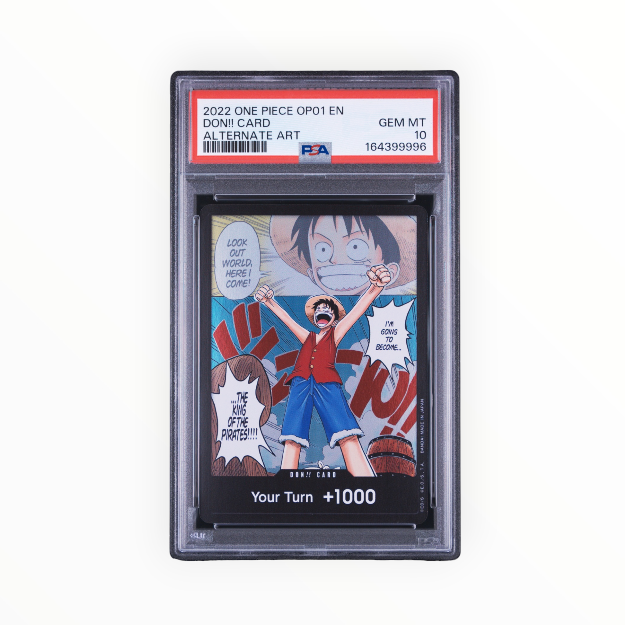 One Piece Don!! Card Alternate Art OP01 Romance Dawn 2022 PSA 10 Gem Mint