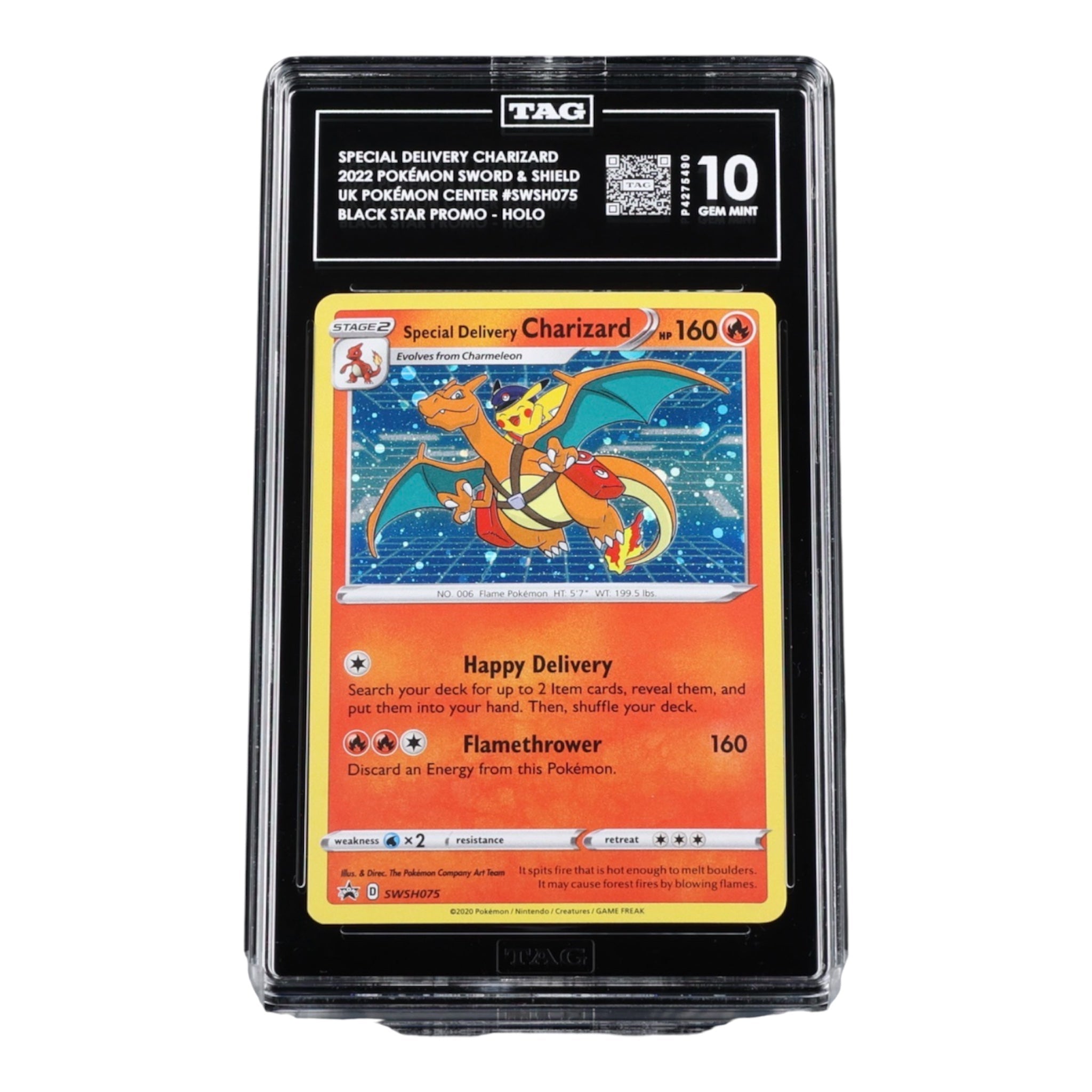 Special Delivery Charizard Black Star Promo SWSH075 TAG 10