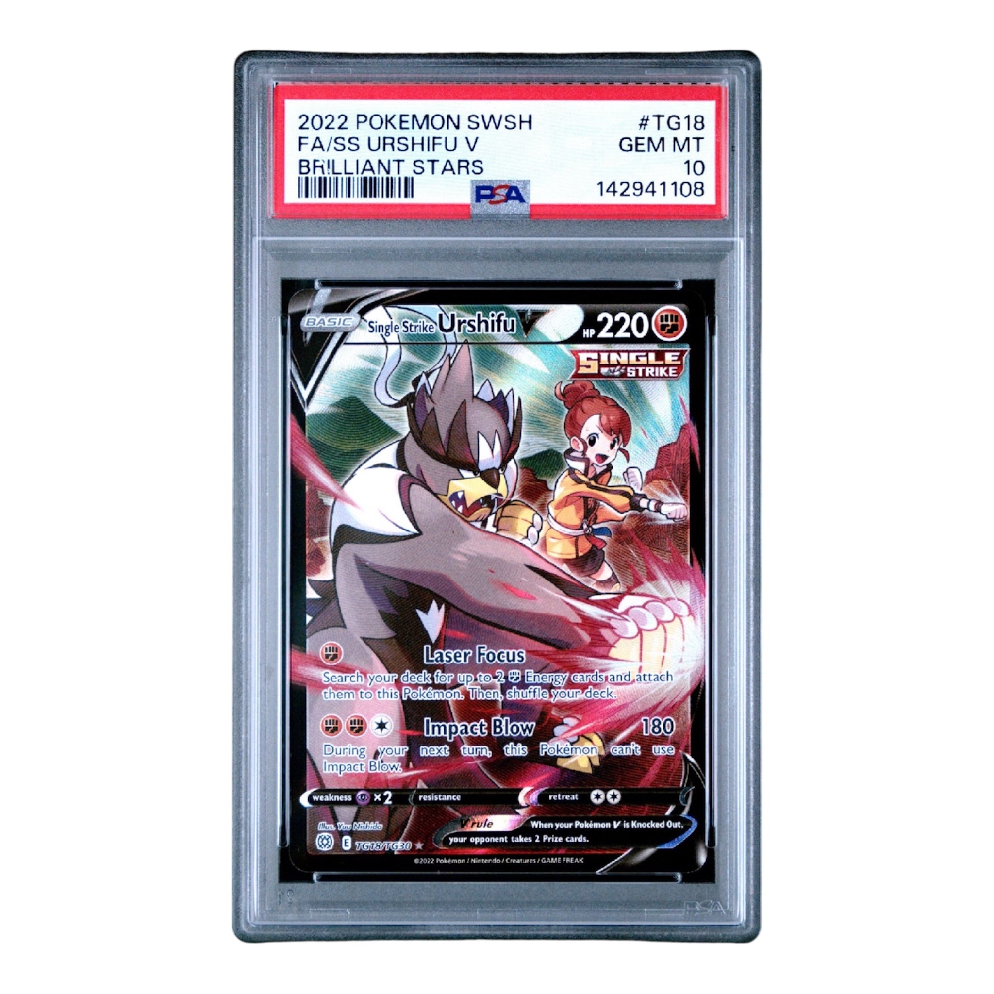 Single Strike Urshifu V Brilliant Stars PSA 10