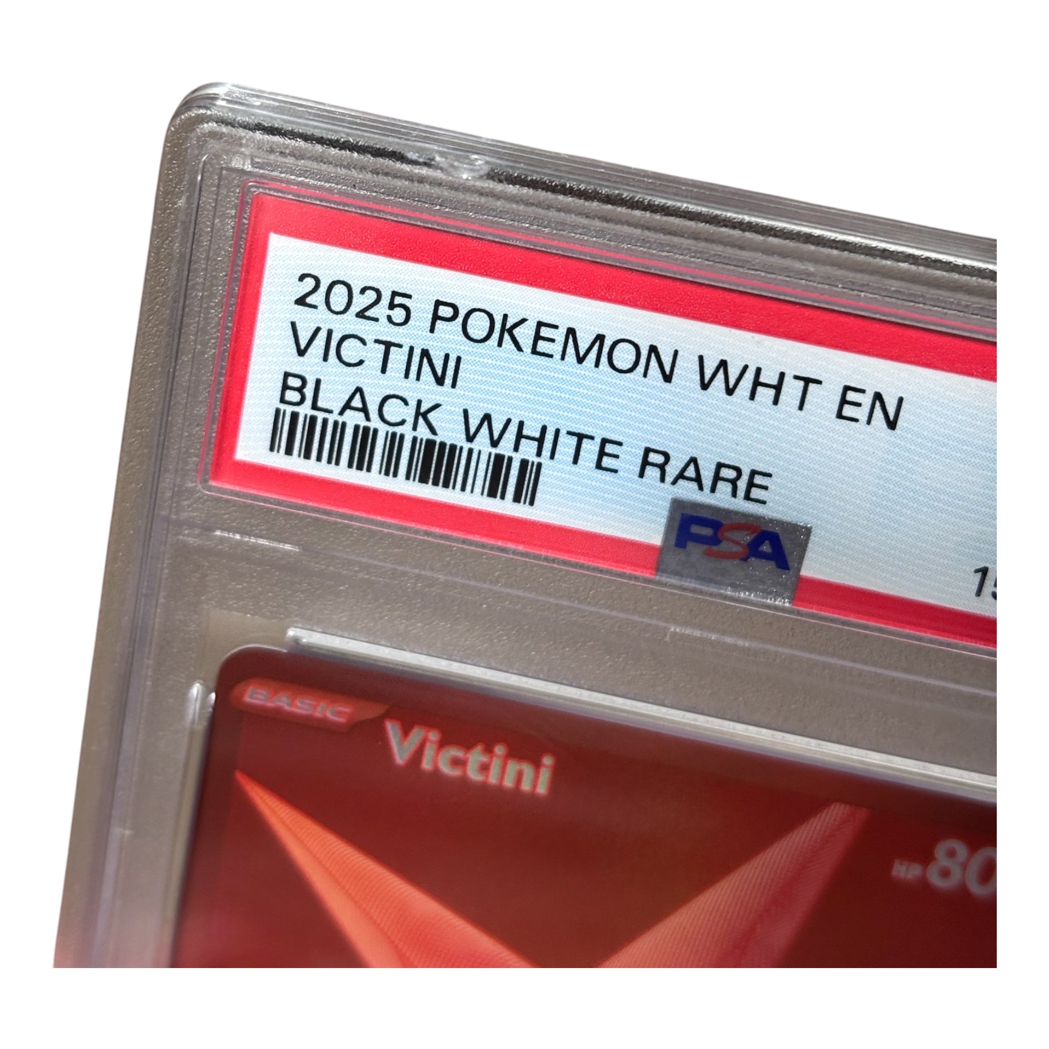 Victini #172 Black White Rare White Flare PSA 10 Minor Slab Imperfection