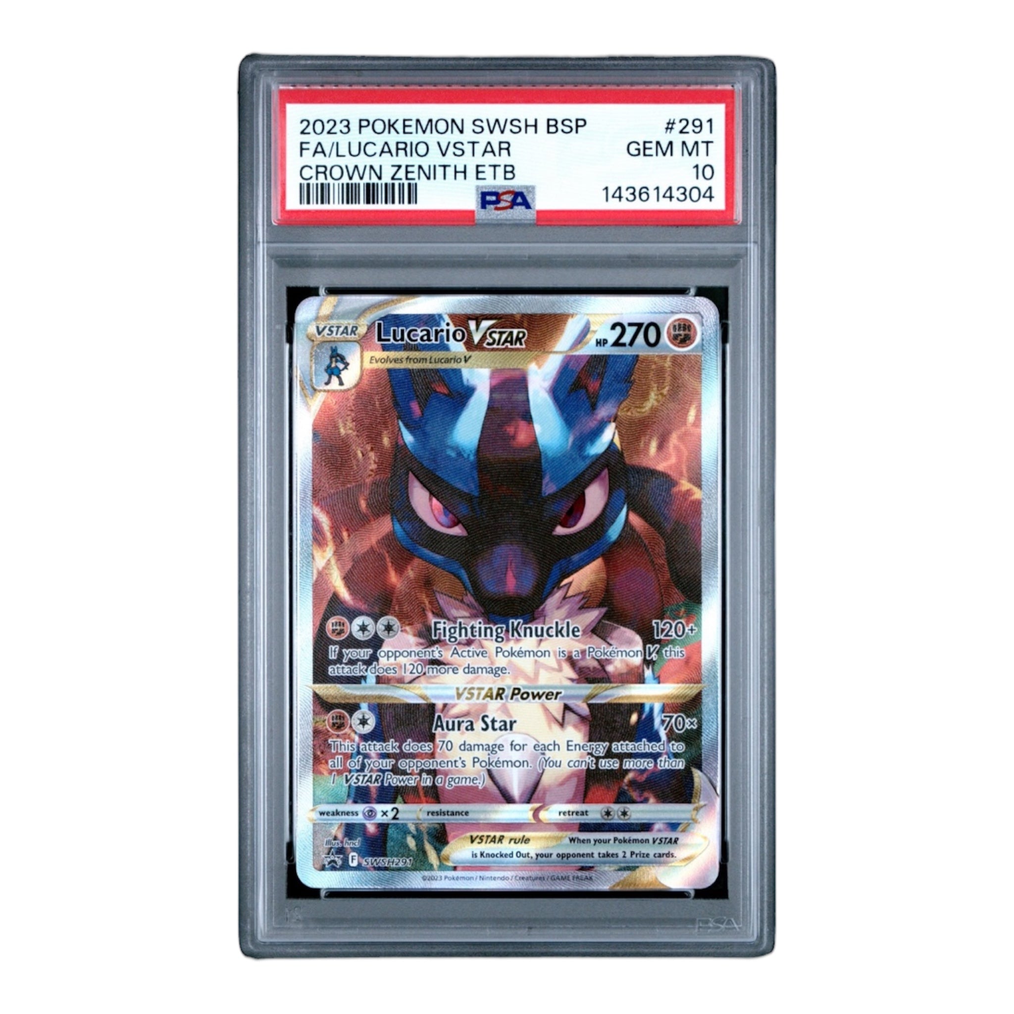 Lucario VSTAR Black Star Promo SWSH291 PSA 10