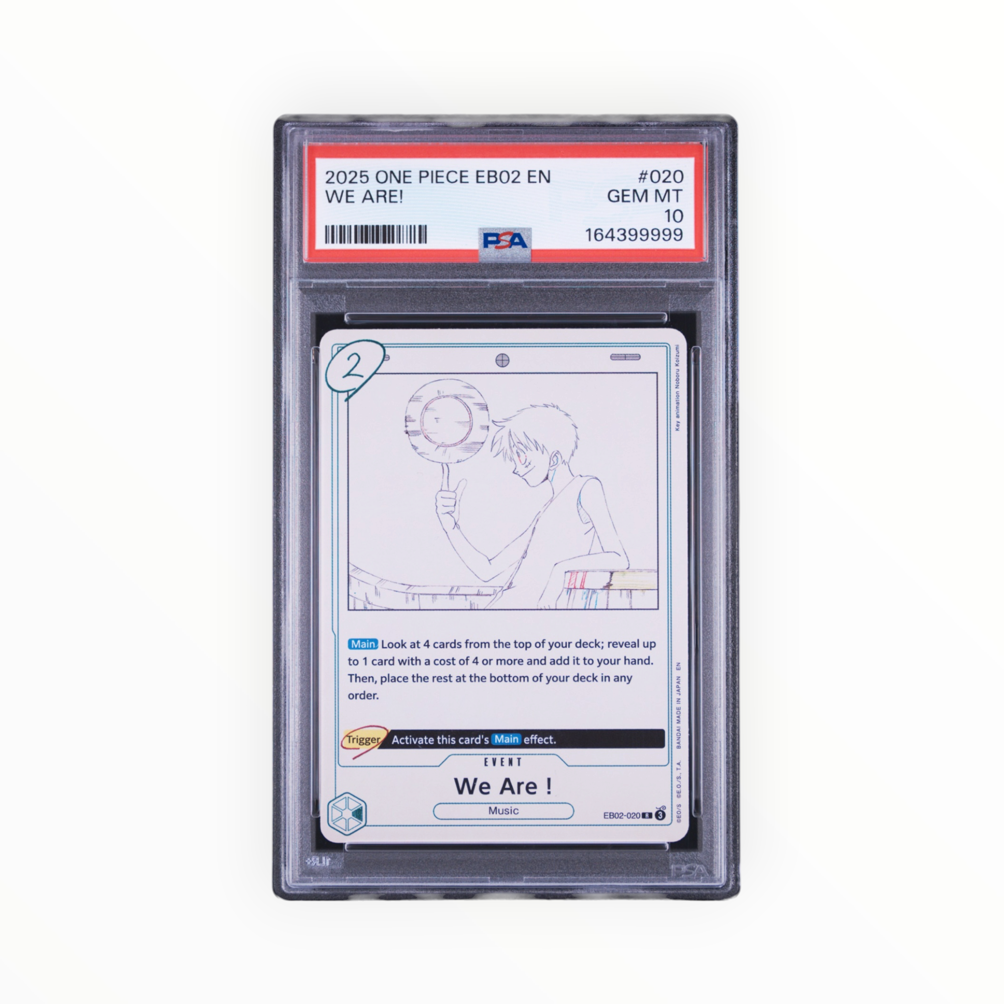 One Piece We Are! #020 EB02 Anime 25th Collection Extra Booster PSA 10