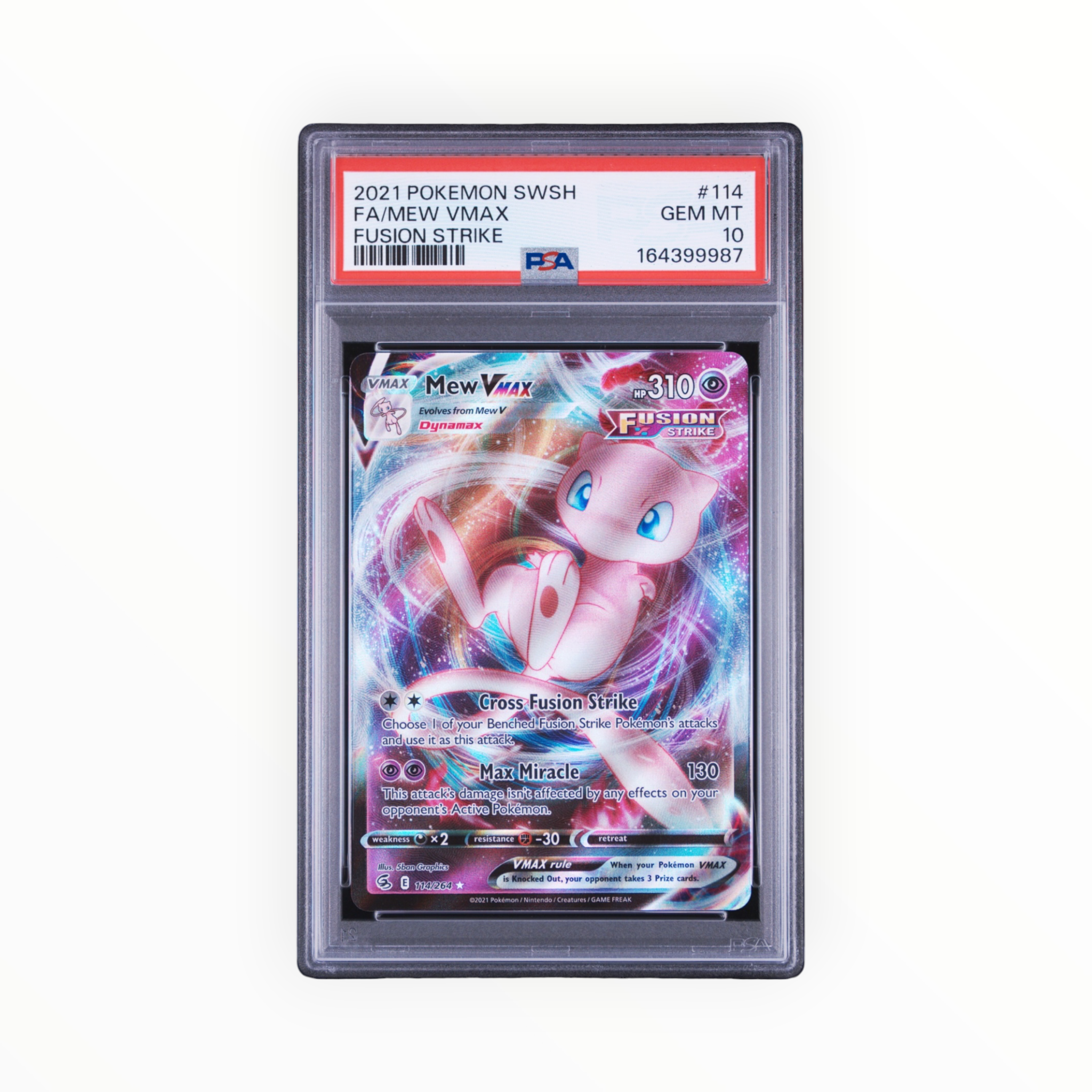Pokemon Mew VMAX #114 Full Art 2021 Fusion Strike PSA 10 Gem Mint