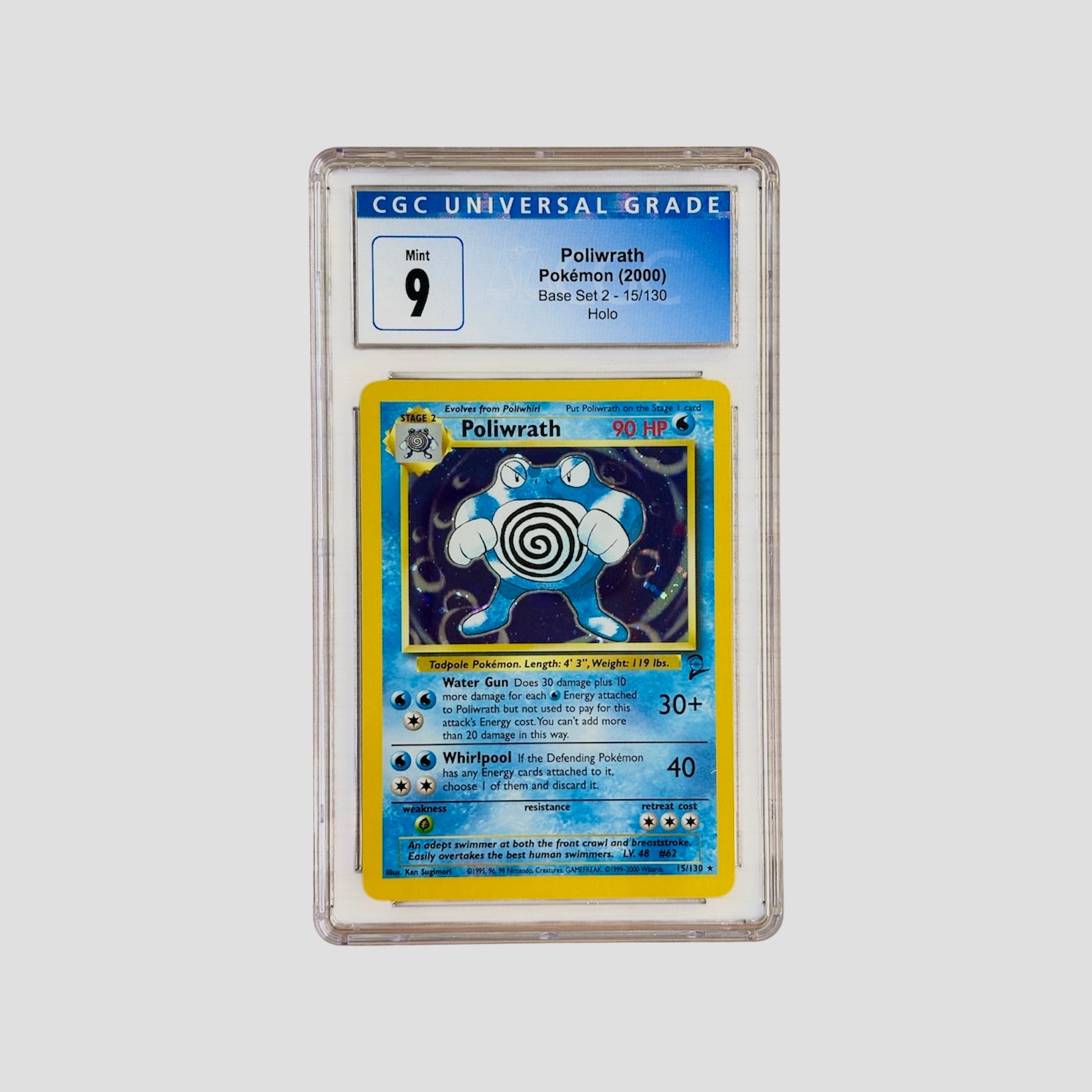 Poliwrath Base Set 2 CGC 9