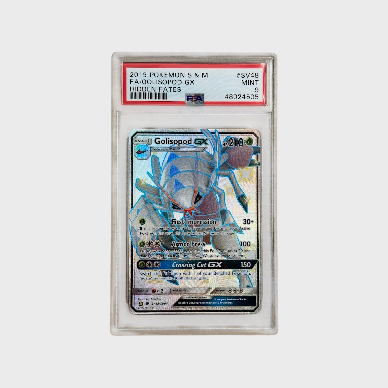 Golisopod GX Hidden Fates PSA 9