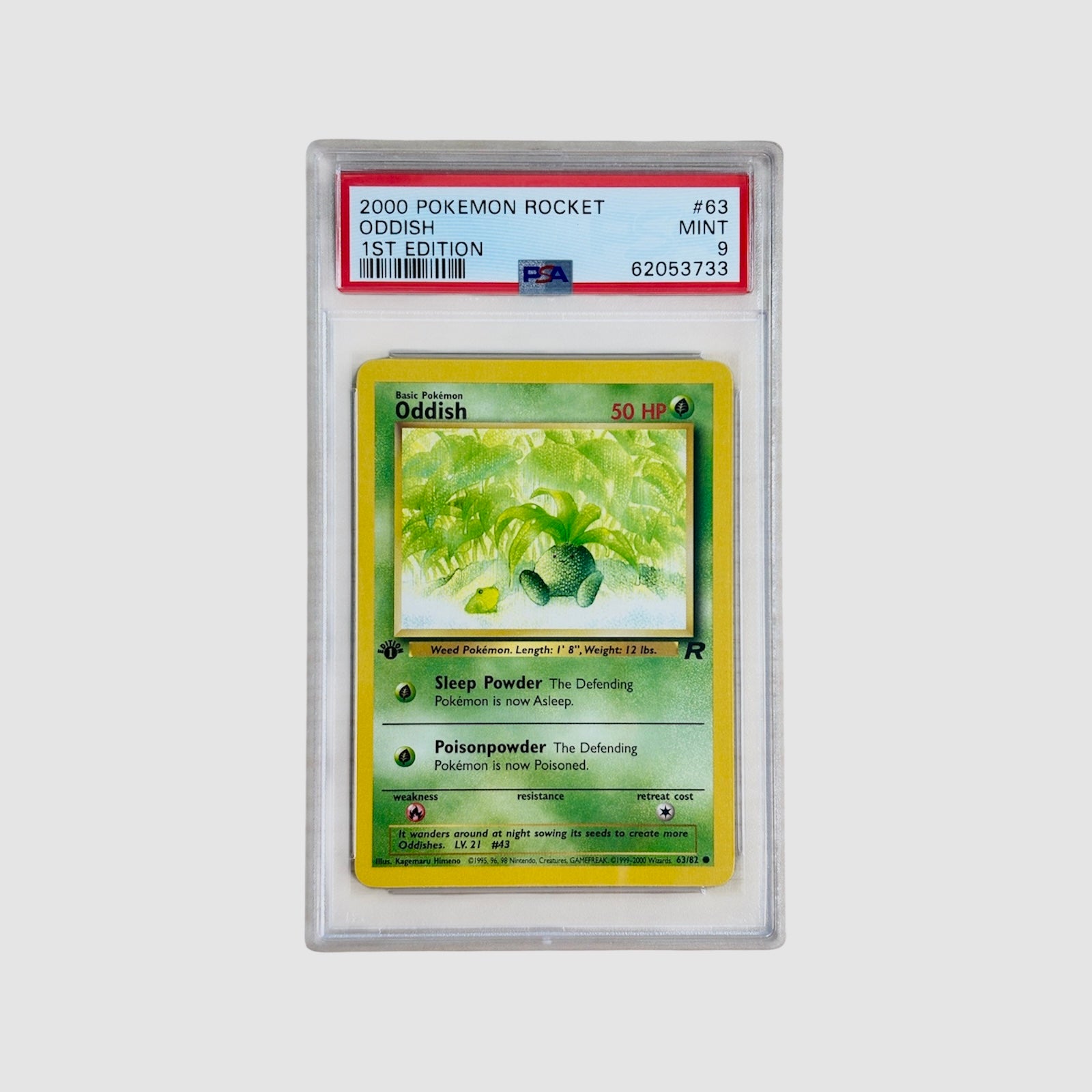 Oddish 1st Edition Team Rocket PSA 9