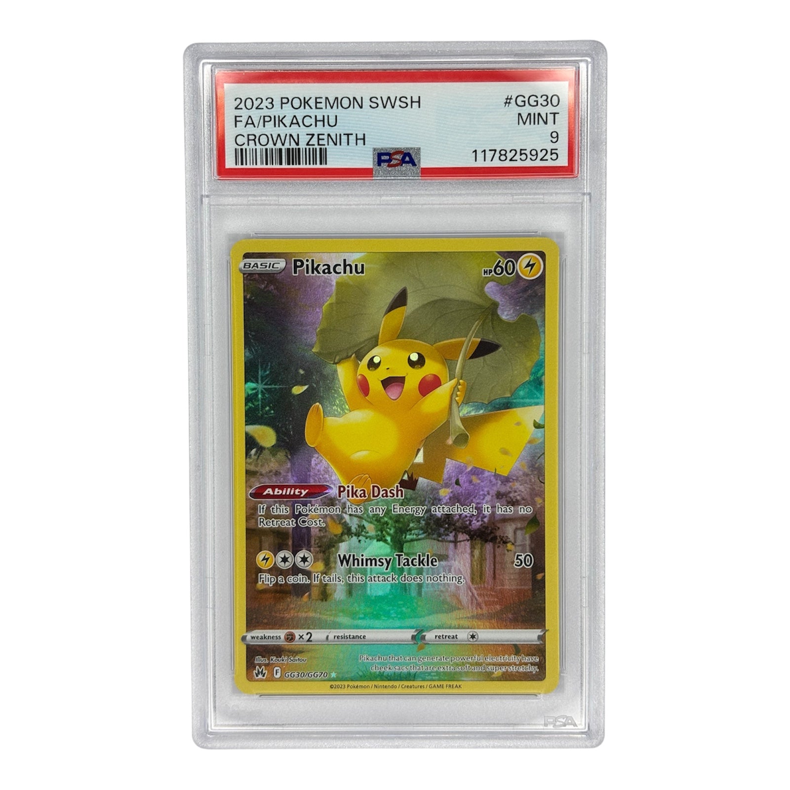 Pikachu Crown Zenith Galarian Gallery PSA 9