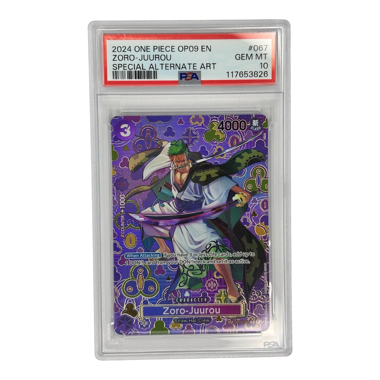 Zoro-Juurou OP09 Emperors in the New World SAR PSA 10