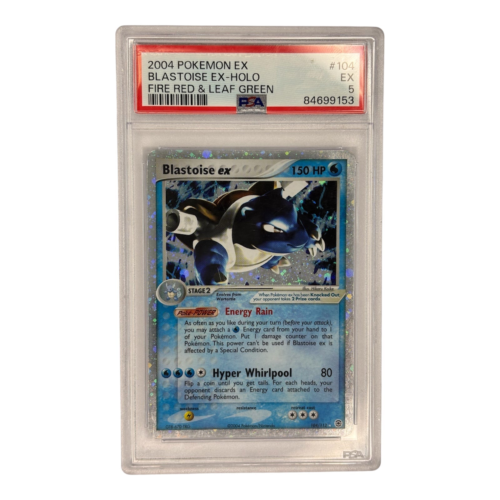 Blastoise Ex Fire Red & Leaf Grean PSA 5