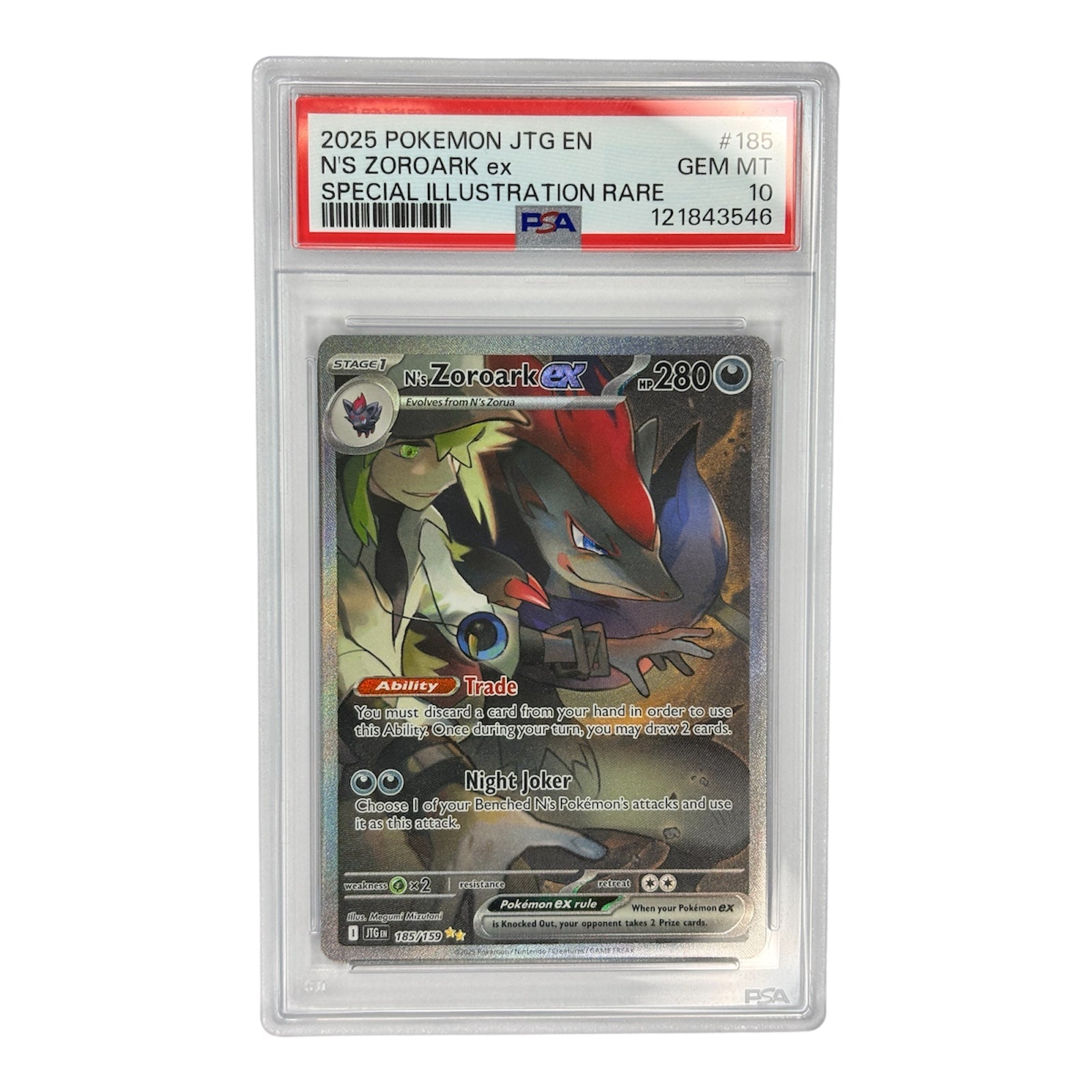 N's Zoroark Ex Journey Together SIR PSA 10
