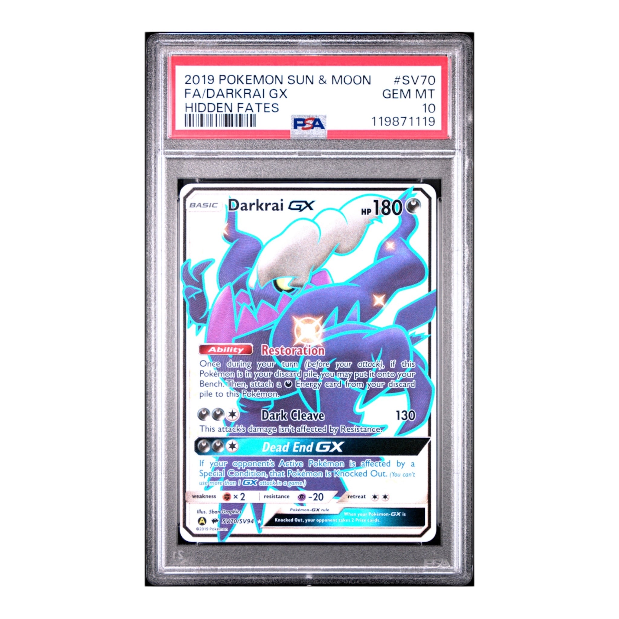 Darkrai Hidden Fates PSA 10