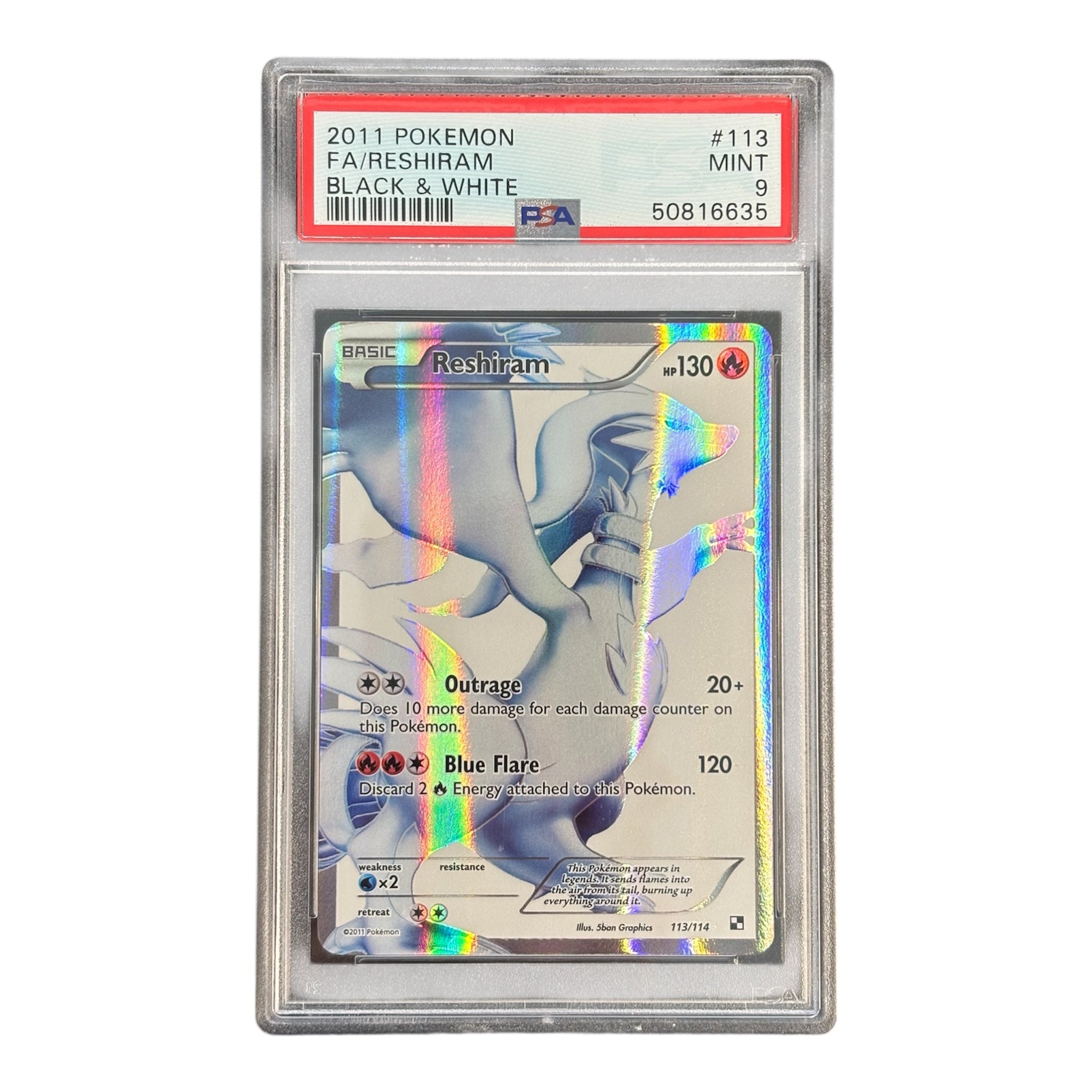 Reshiram Black & White PSA 9