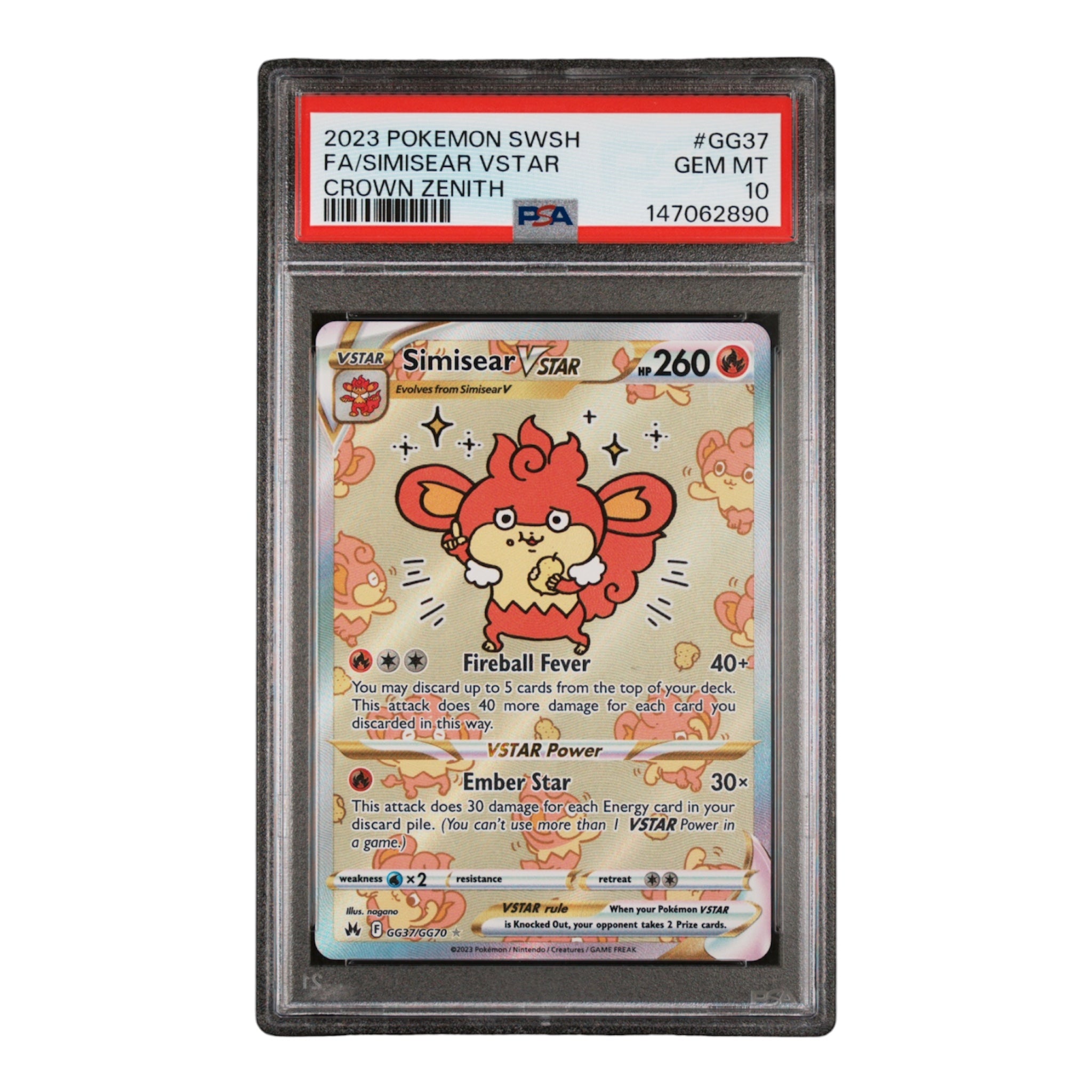 Simisear VSTAR Crown Zenith PSA 10