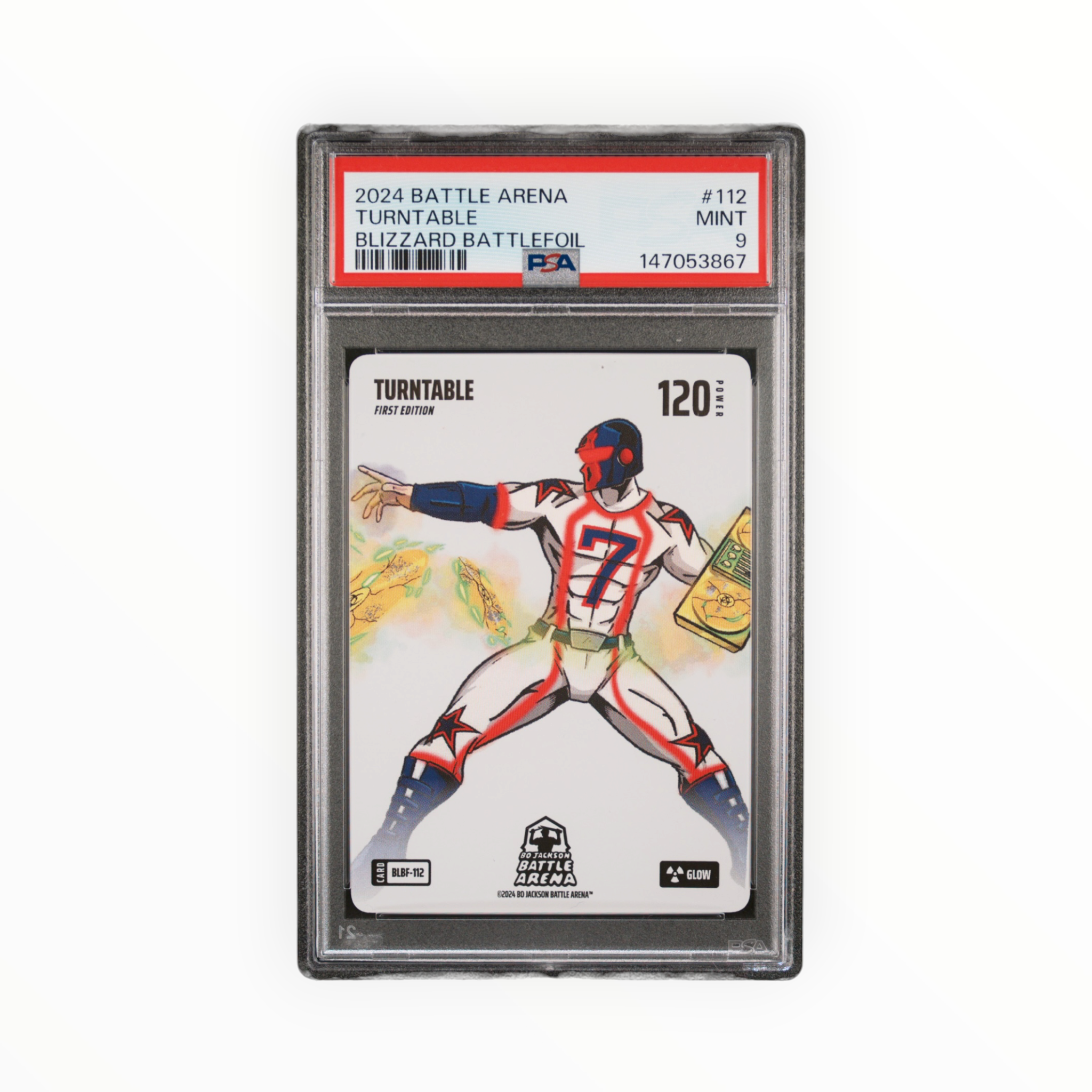 Bo Jackson #112 Battle Arena Blizzard Battlefoil Turntable PSA 9 POP 1