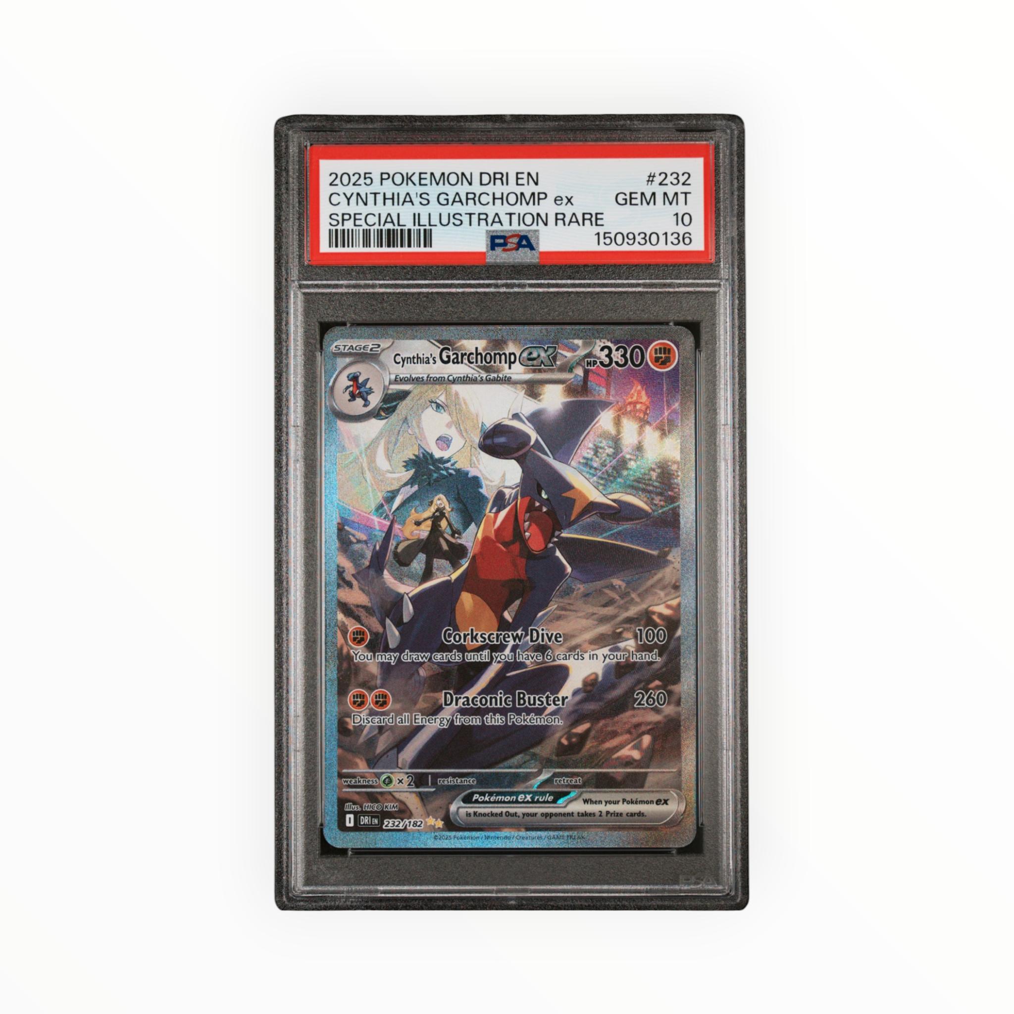 Cynthia's Garchomp ex #232 Special Illustration Rare Destined Rivals PSA 10