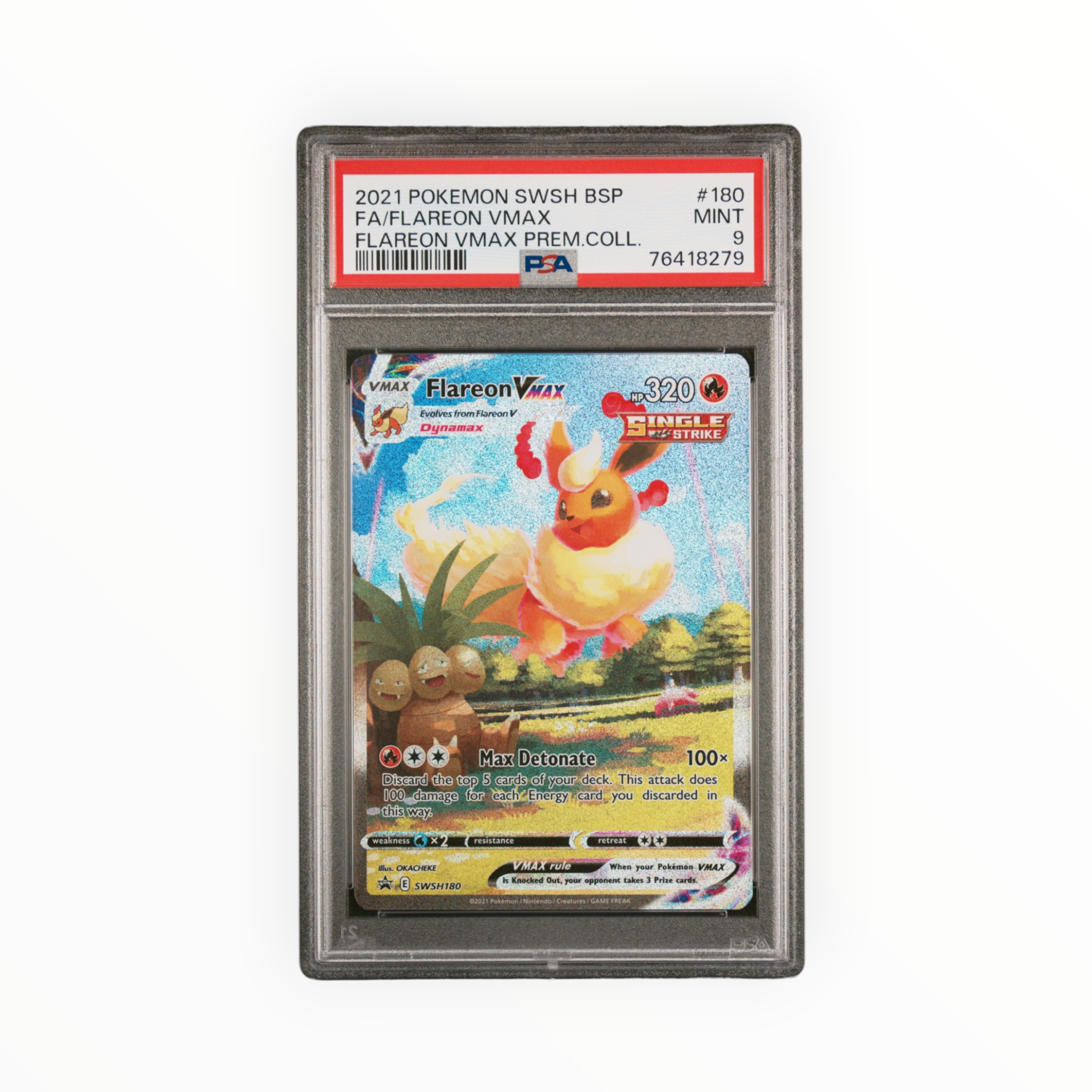 Flareon VMAX #180 Full Art SWSH Black Star Promo Premium Collection PSA 9