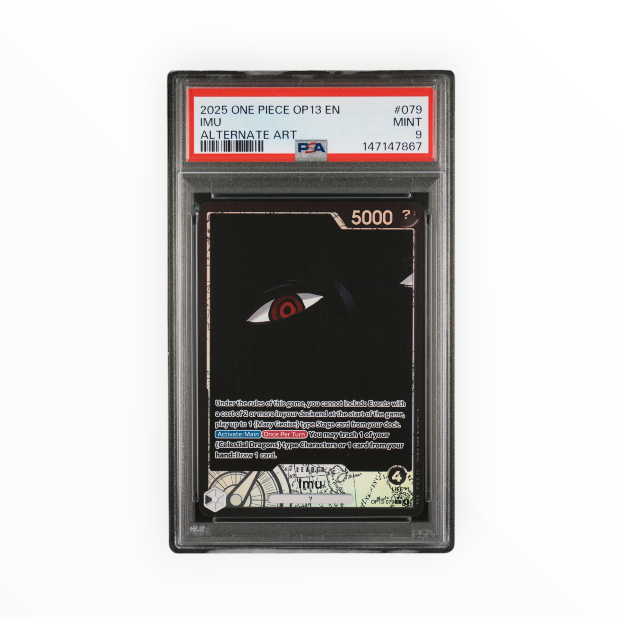 Imu #079 Alternate Art OP13 Carrying on His Will PSA 9