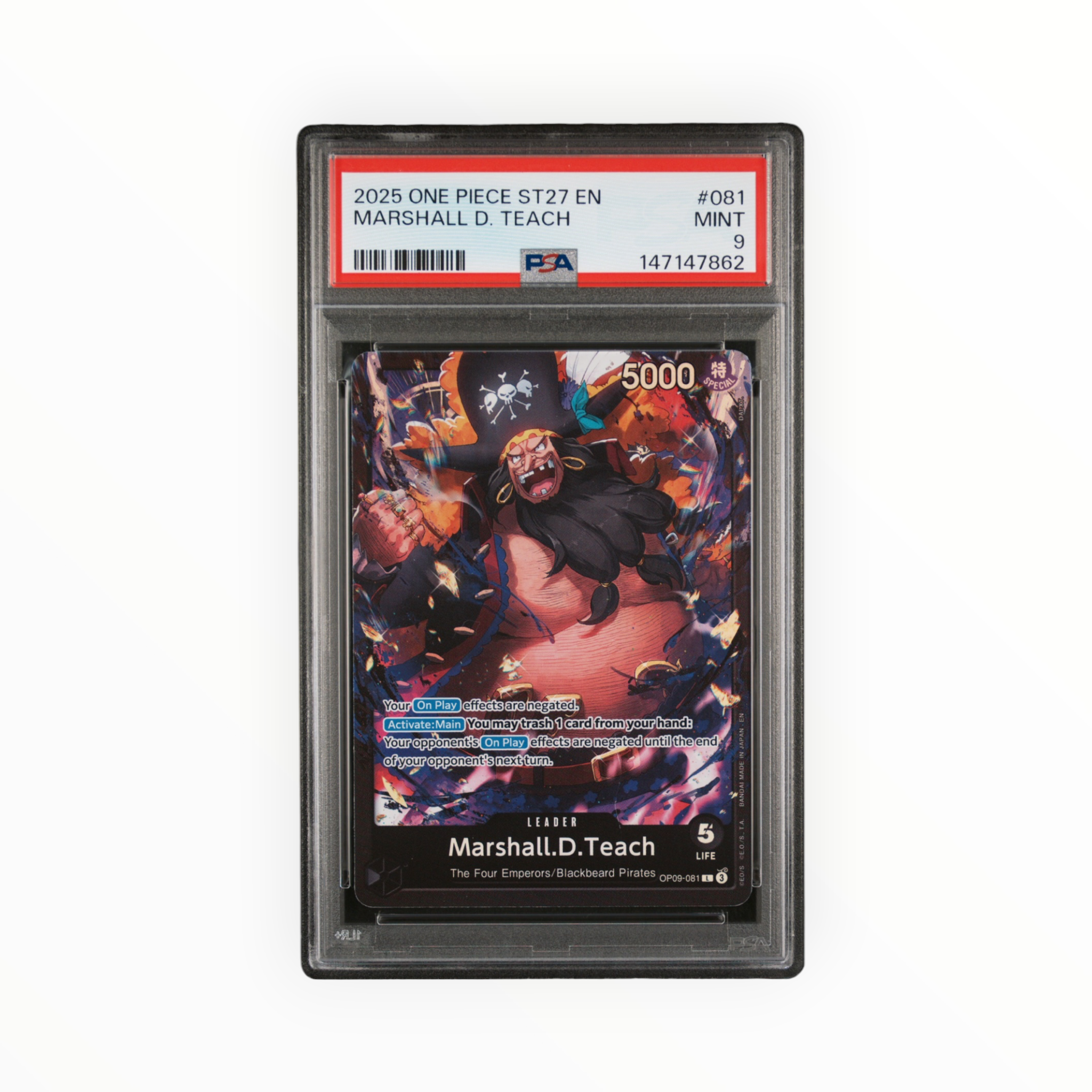 Marshall D. Teach #081 ST27 Black Starter Deck PSA 9