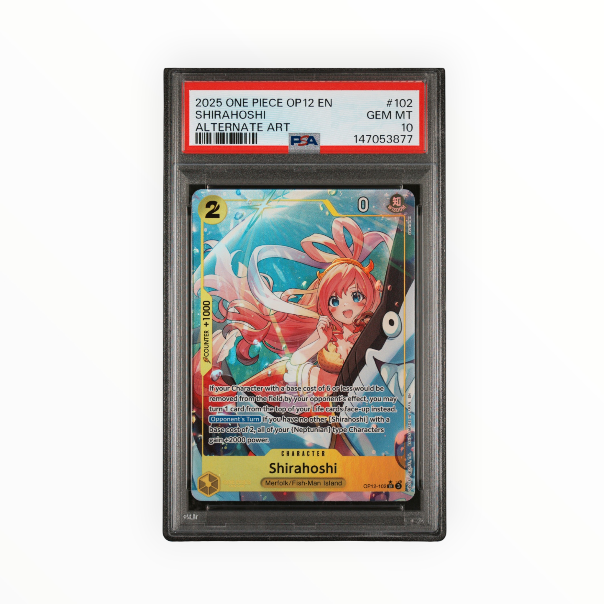 Shirahoshi #102 Alternate Art OP12 Legacy of the Master PSA 10