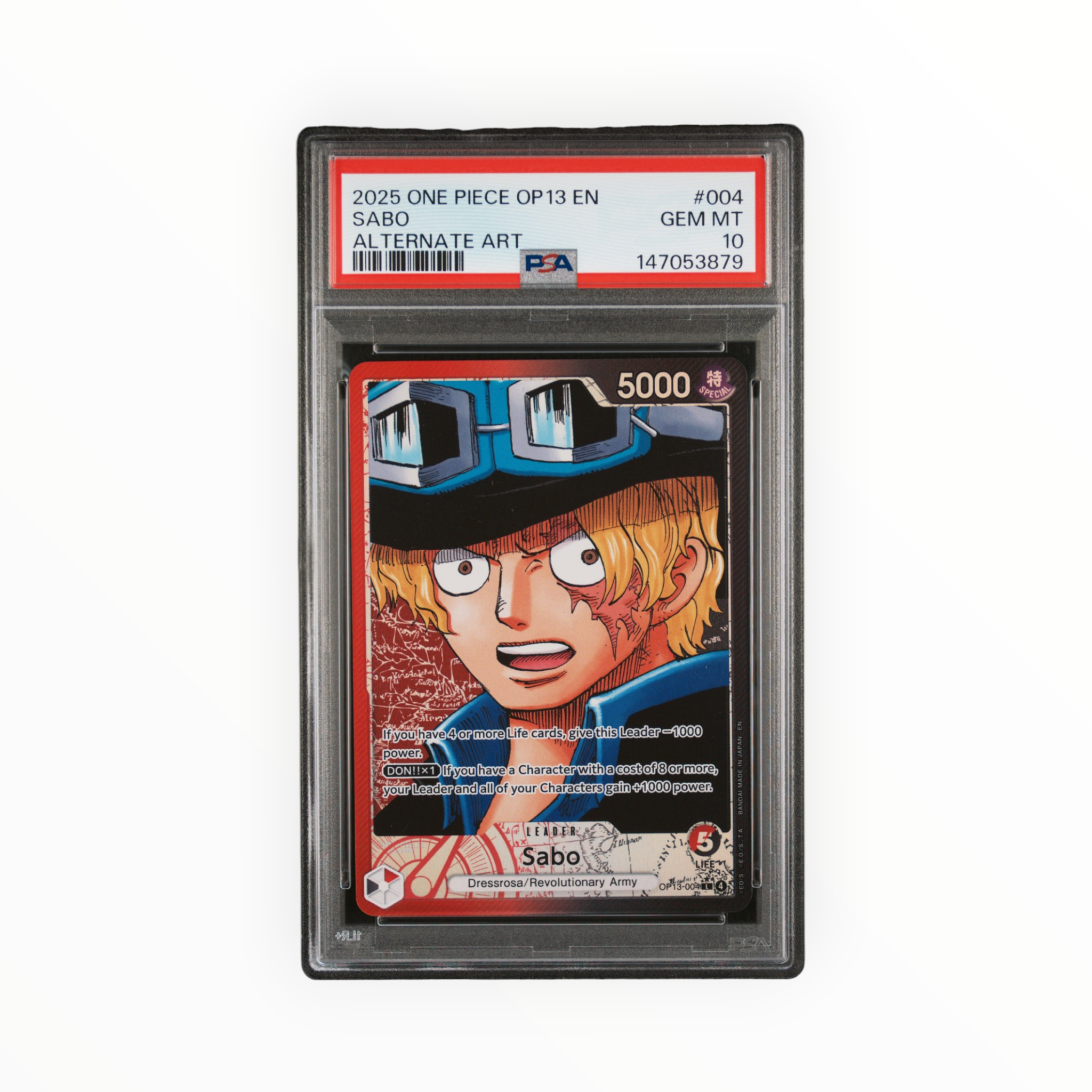 Sabo #004 Alternate Art OP13 Carrying on His Will PSA 10