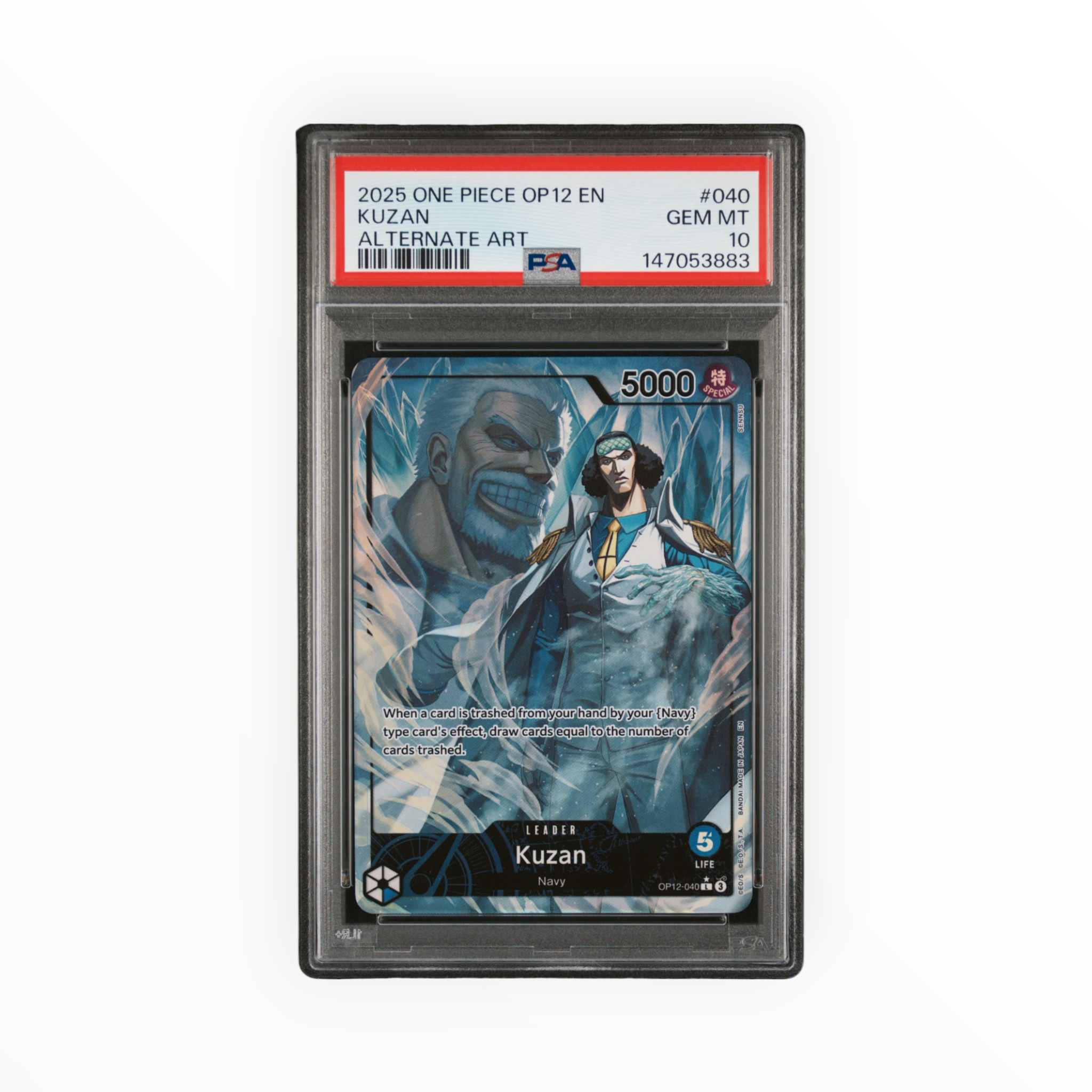 Kuzan #040 Alternate Art OP12 Legacy of the Master PSA 10