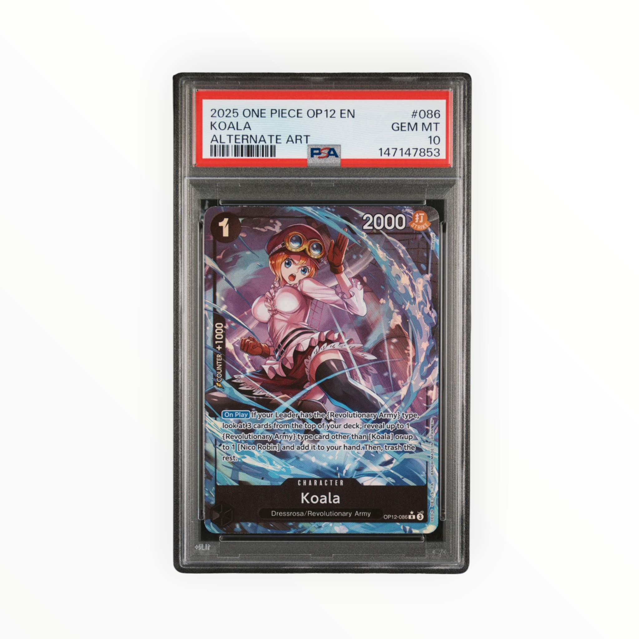 Koala #086 Alternate Art OP12 Legacy of the Master PSA 10