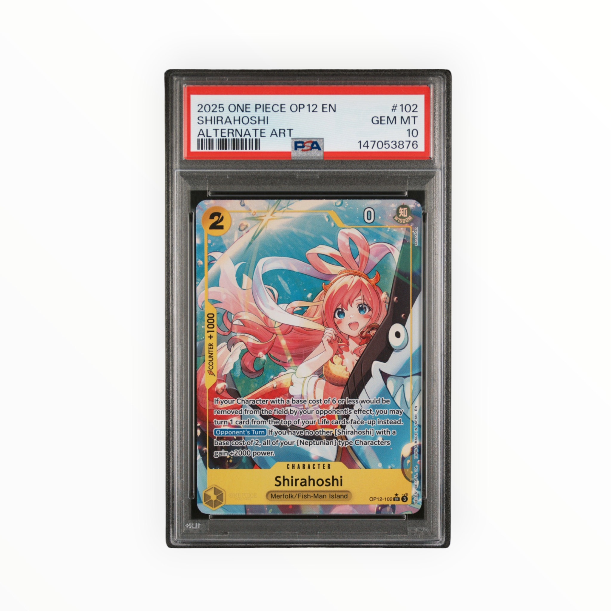 Shirahoshi #102 Alternate Art OP12 Legacy of the Master PSA 10 (2nd Copy)