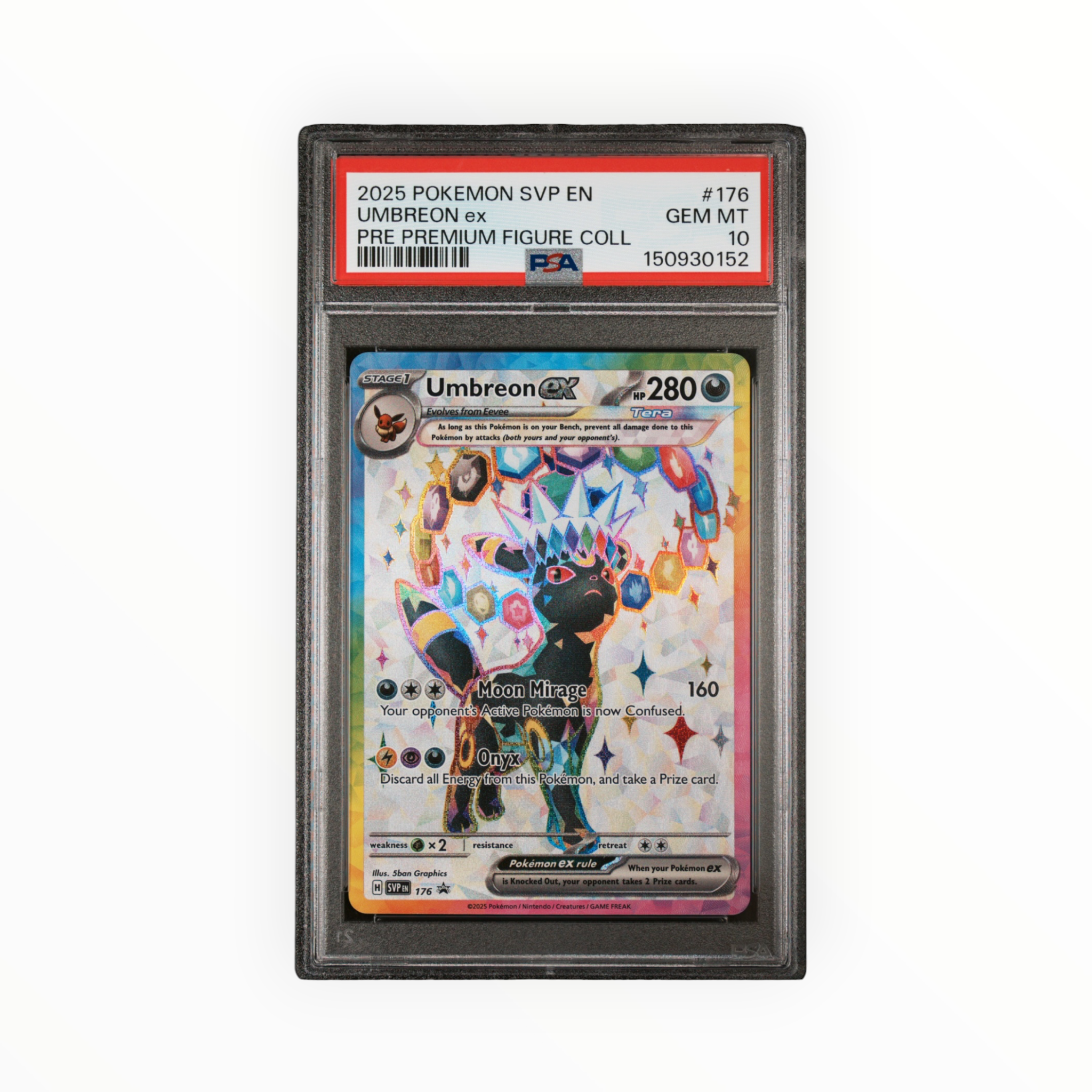 Umbreon ex #176 SV Black Star Promo Prismatic Evolutions Premium Figure Collection PSA 10