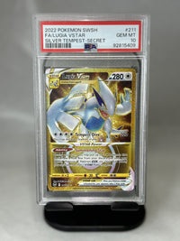 Pokemon 2022 Pokemon SWSH #211 Lugia Vstar Gold Full Art Silver Tempest PSA 10