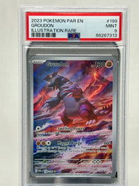 Pokemon 2023 Paradox Rift Groudon Illustration Rare #199 PSA 9 MINT