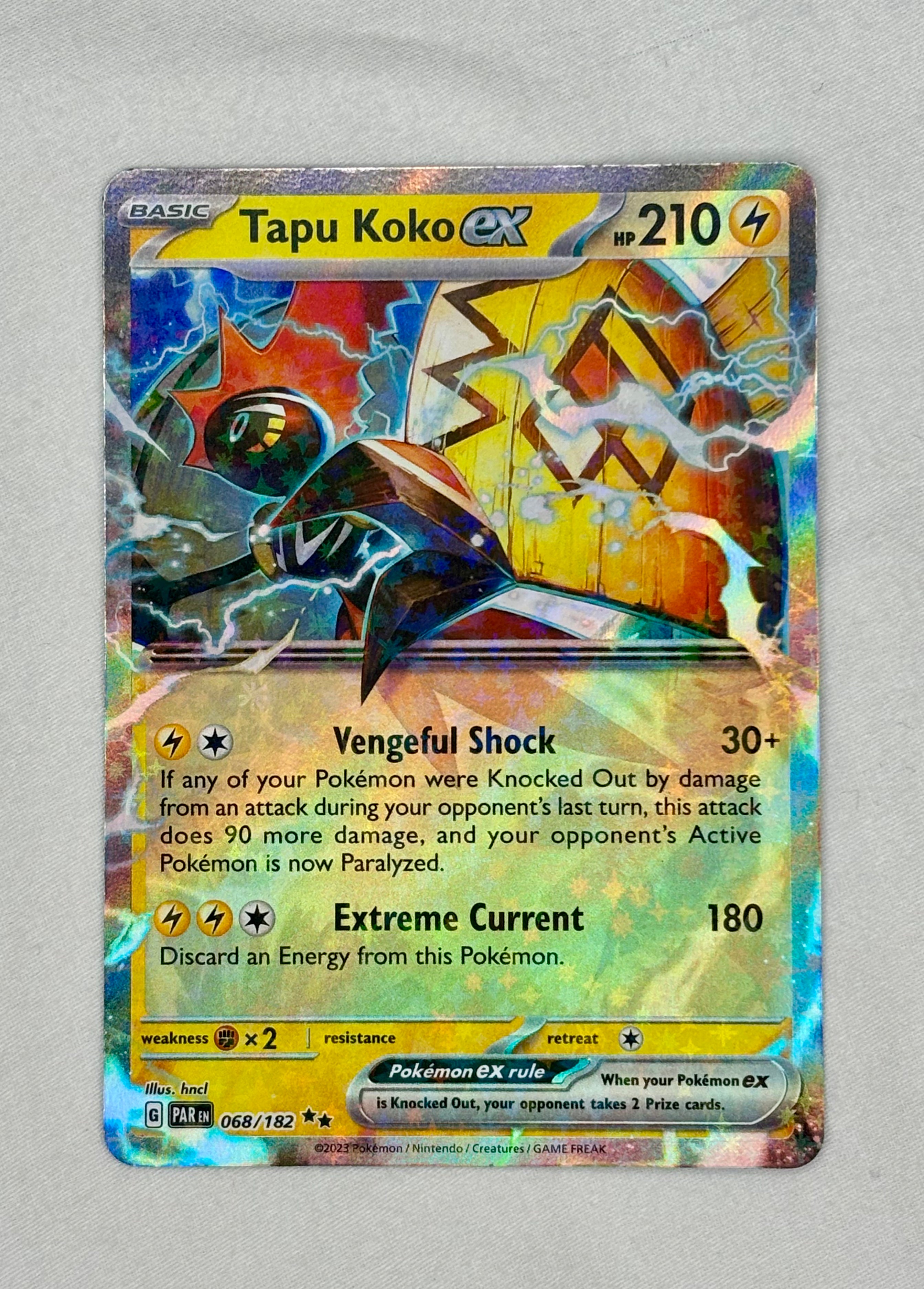 Pokemon Tapu Koko ex - 068/182 - SV04: Paradox Rift (NM/M)