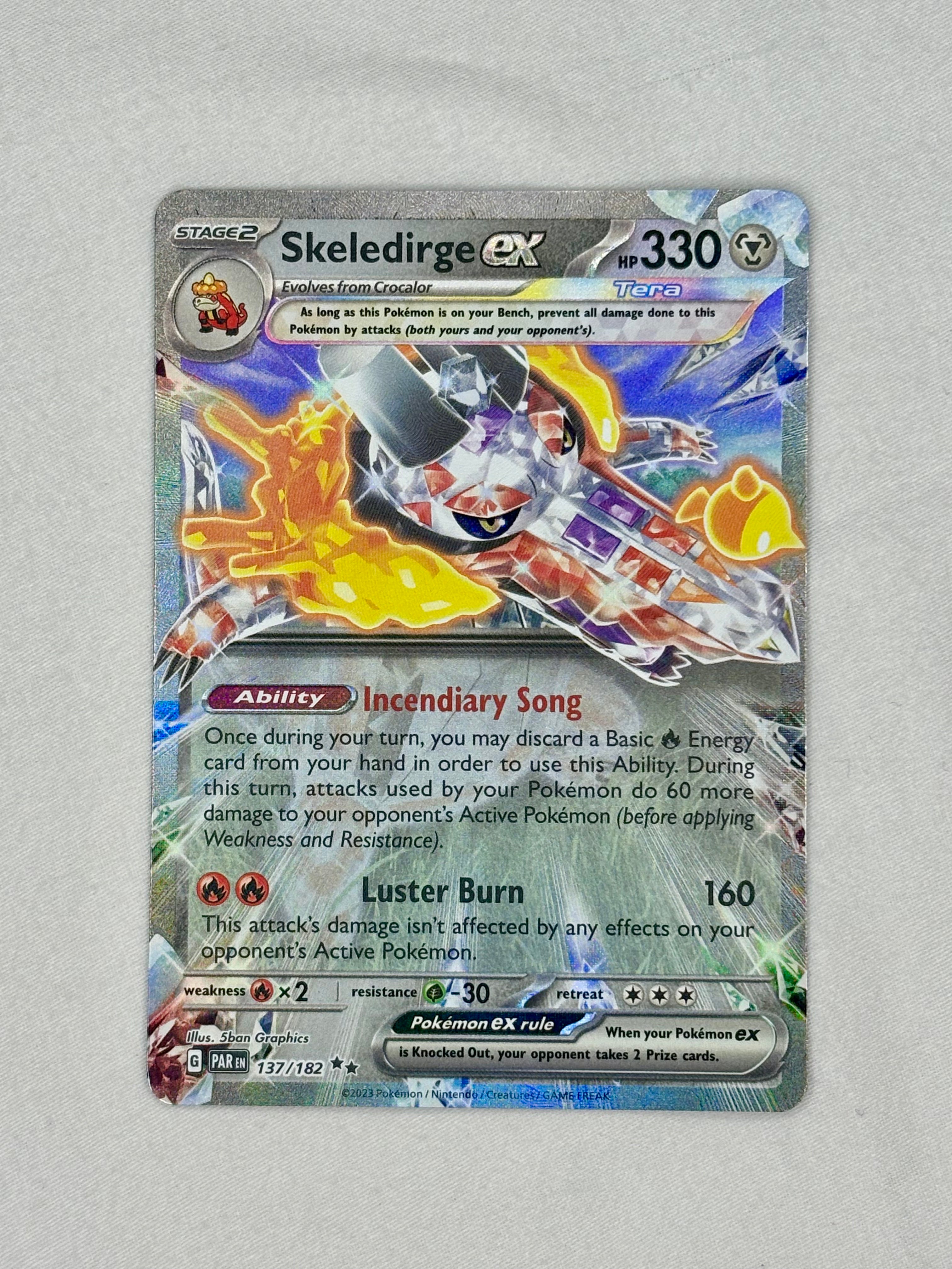 Pokemon Skeledirge ex - 137/182 Paradox Rift (NM/M)