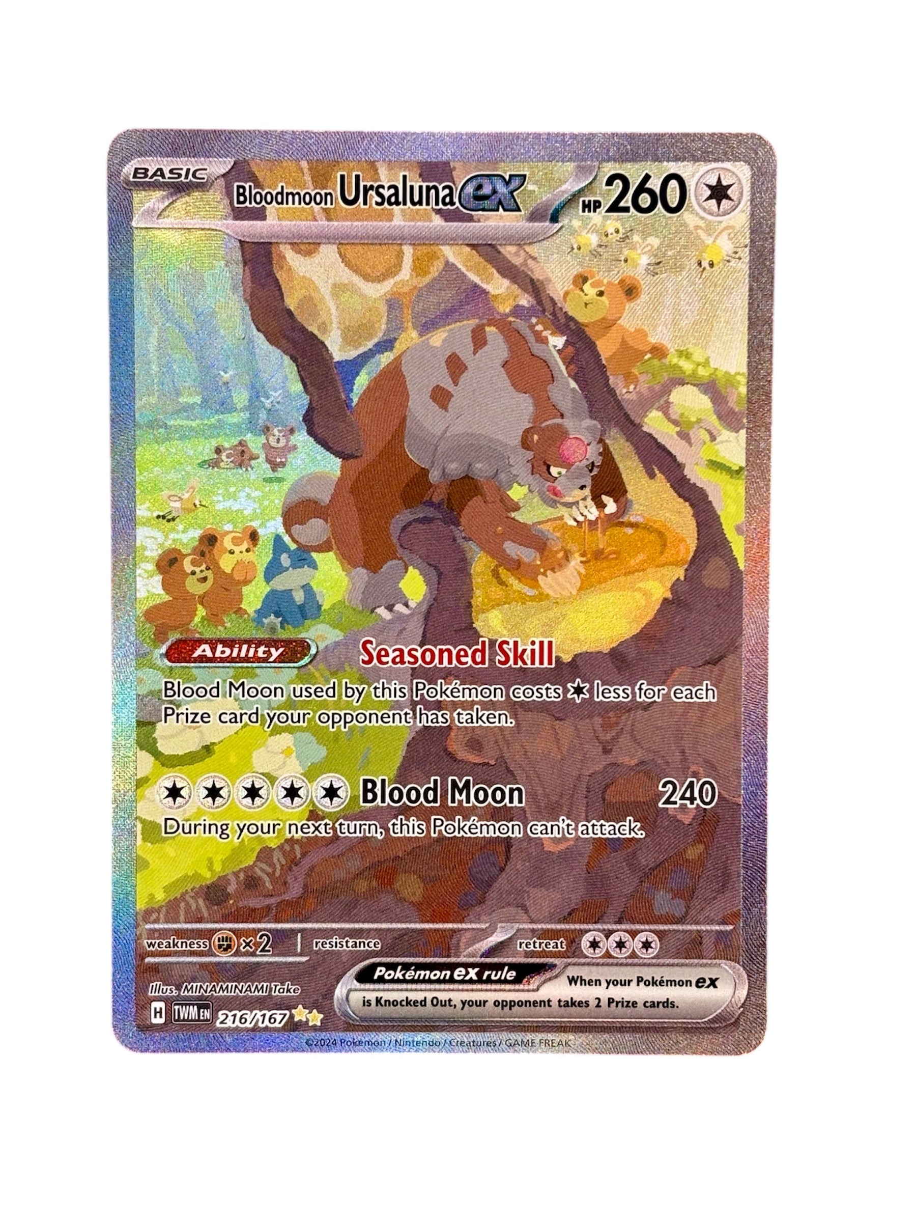 Pokemon Bloodmoon Ursaluna ex - 216/167: Twilight Masquerade (NM/M)