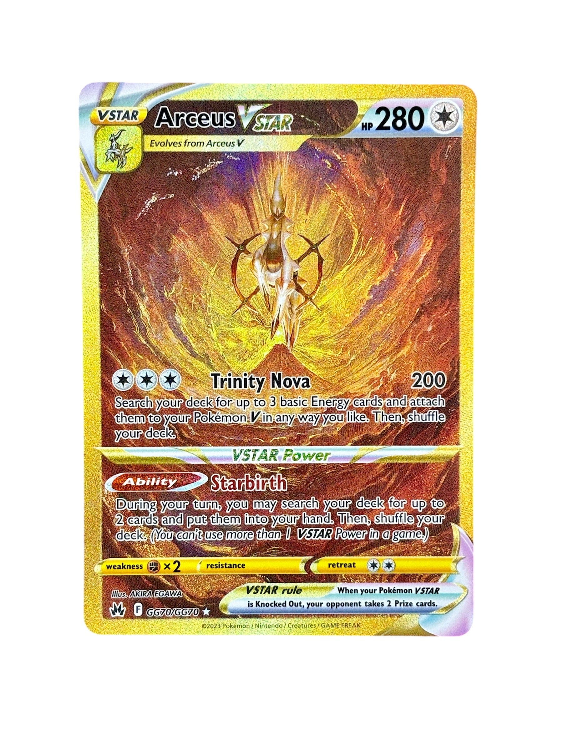 Pokemon Arceus VSTAR (Secret) - Crown Zenith: Galarian Gallery GG70/GG70 (NM/M)