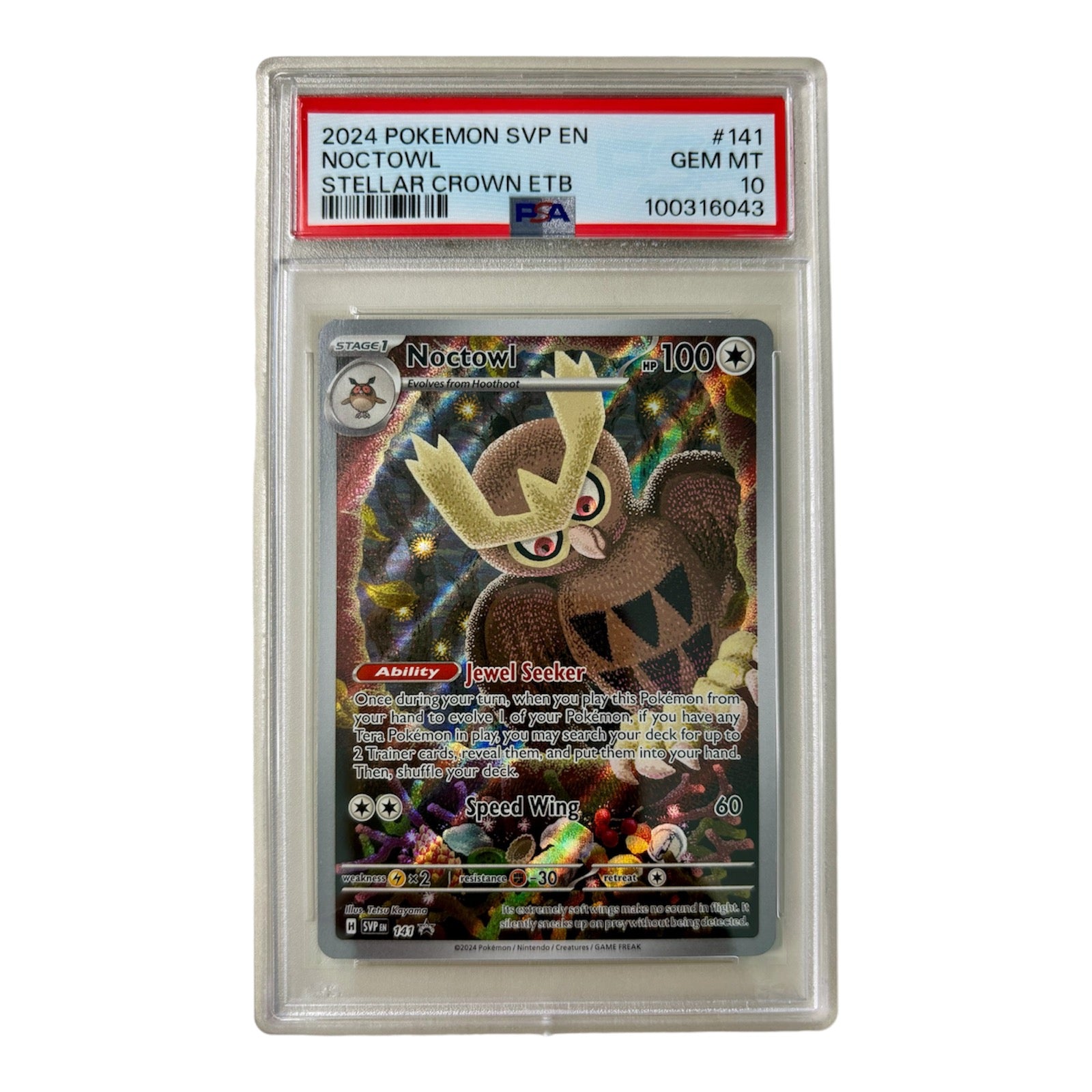 Pokemon Noctowl - 141 - SV: Scarlet & Violet Promo Card PSA 10