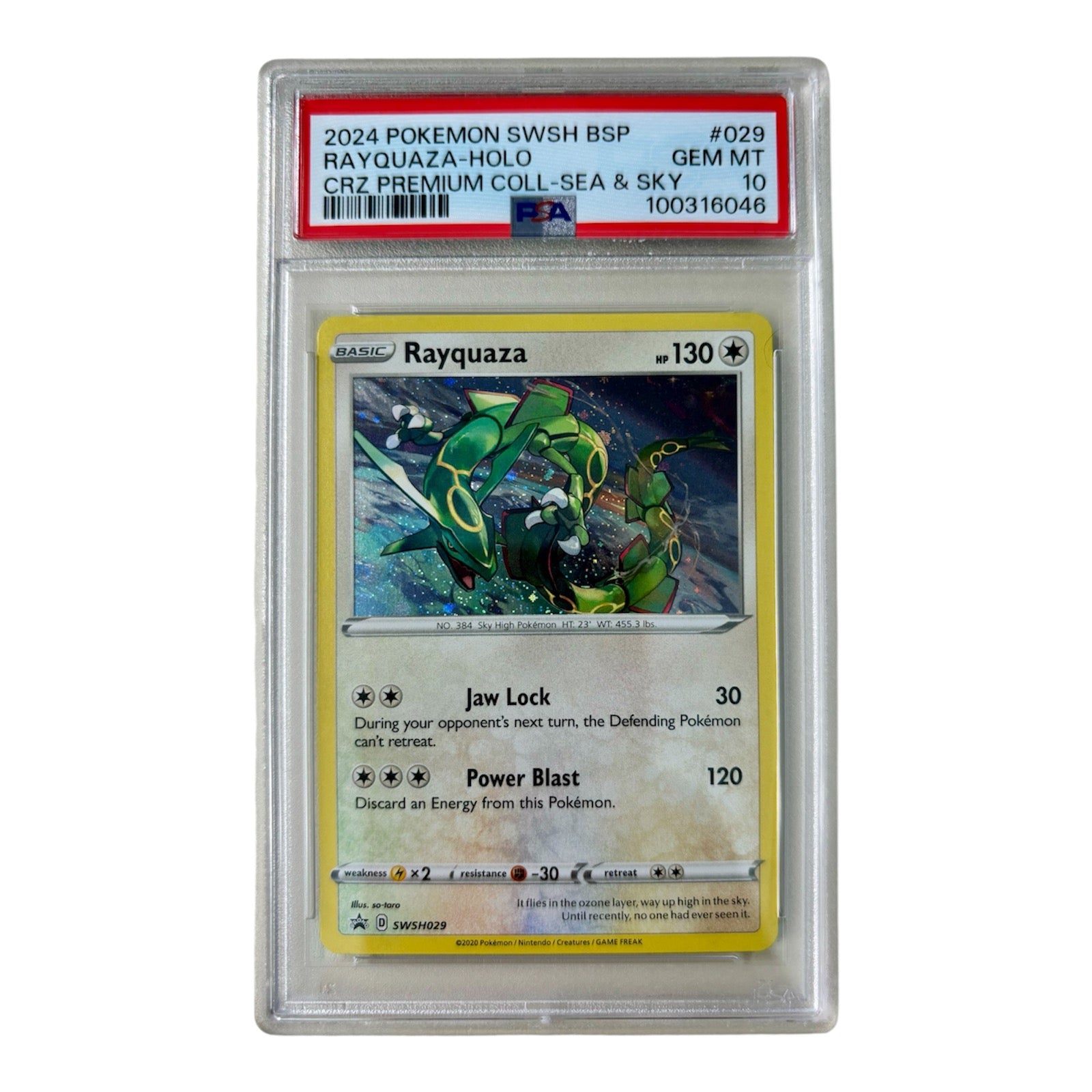 Pokemon Rayquaza - SWSH029 - SWSH: Sword & Shield Promo Card PSA 10